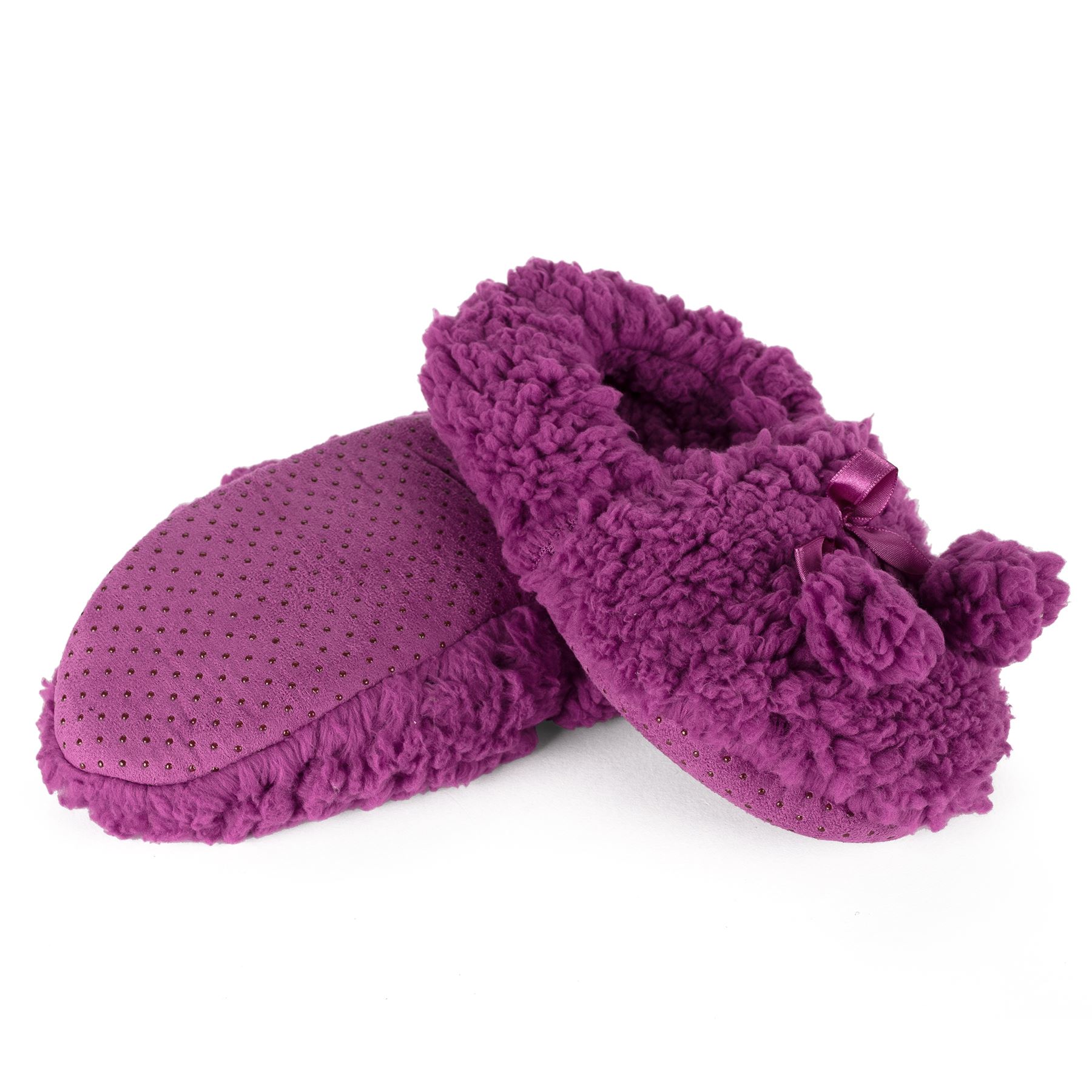 Soft and Fluffy Indoor Slippers with Gripper Sole eBay