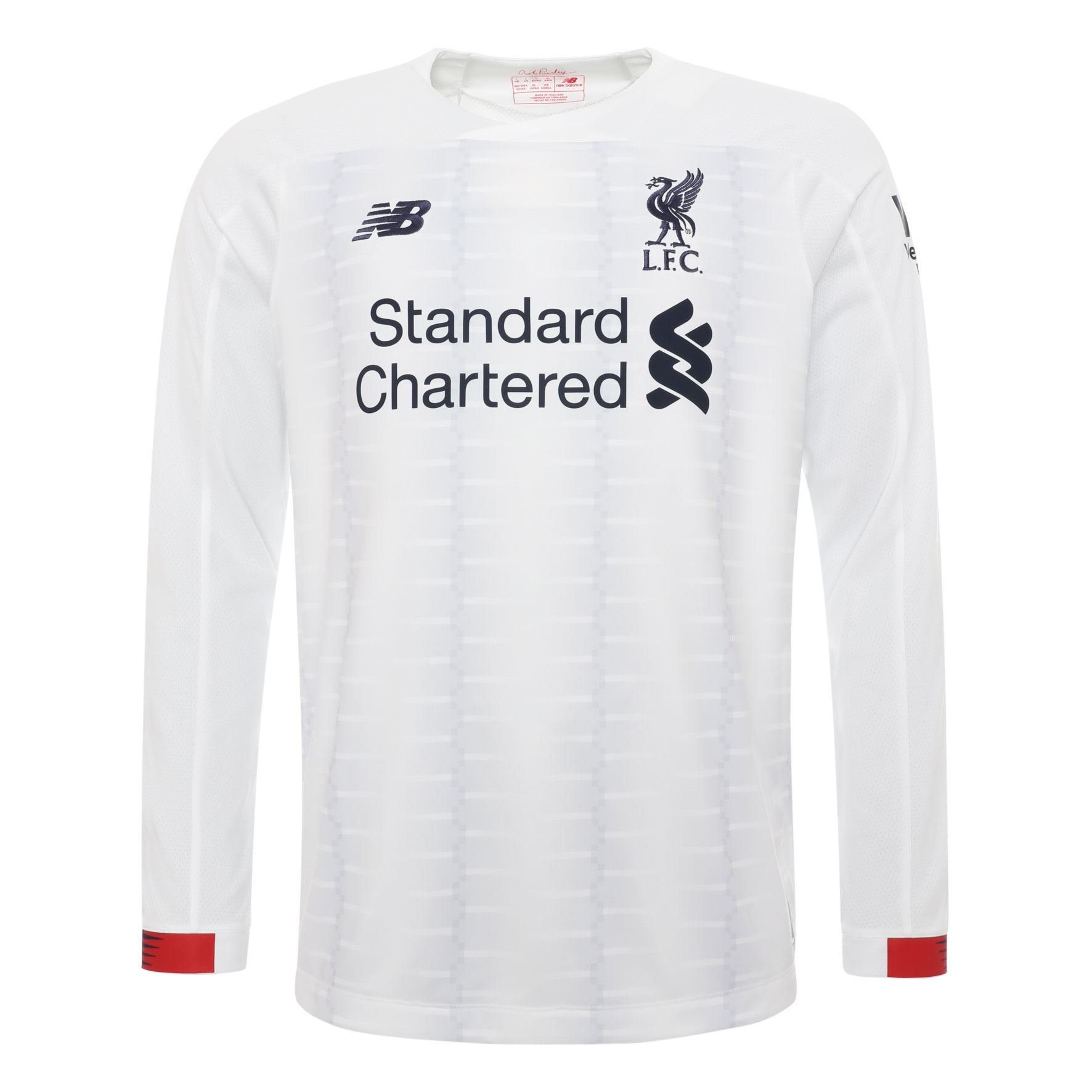 Liverpool FC White Long Sleeve Mens Soccer Away Jersey 19/20 LFC Official | eBay