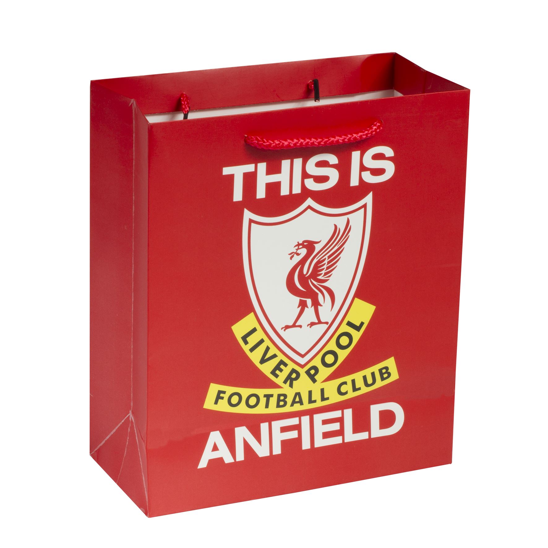 Liverpool FC LFC "This is Anfield" Red Medium Gift Bag NWT Official eBay