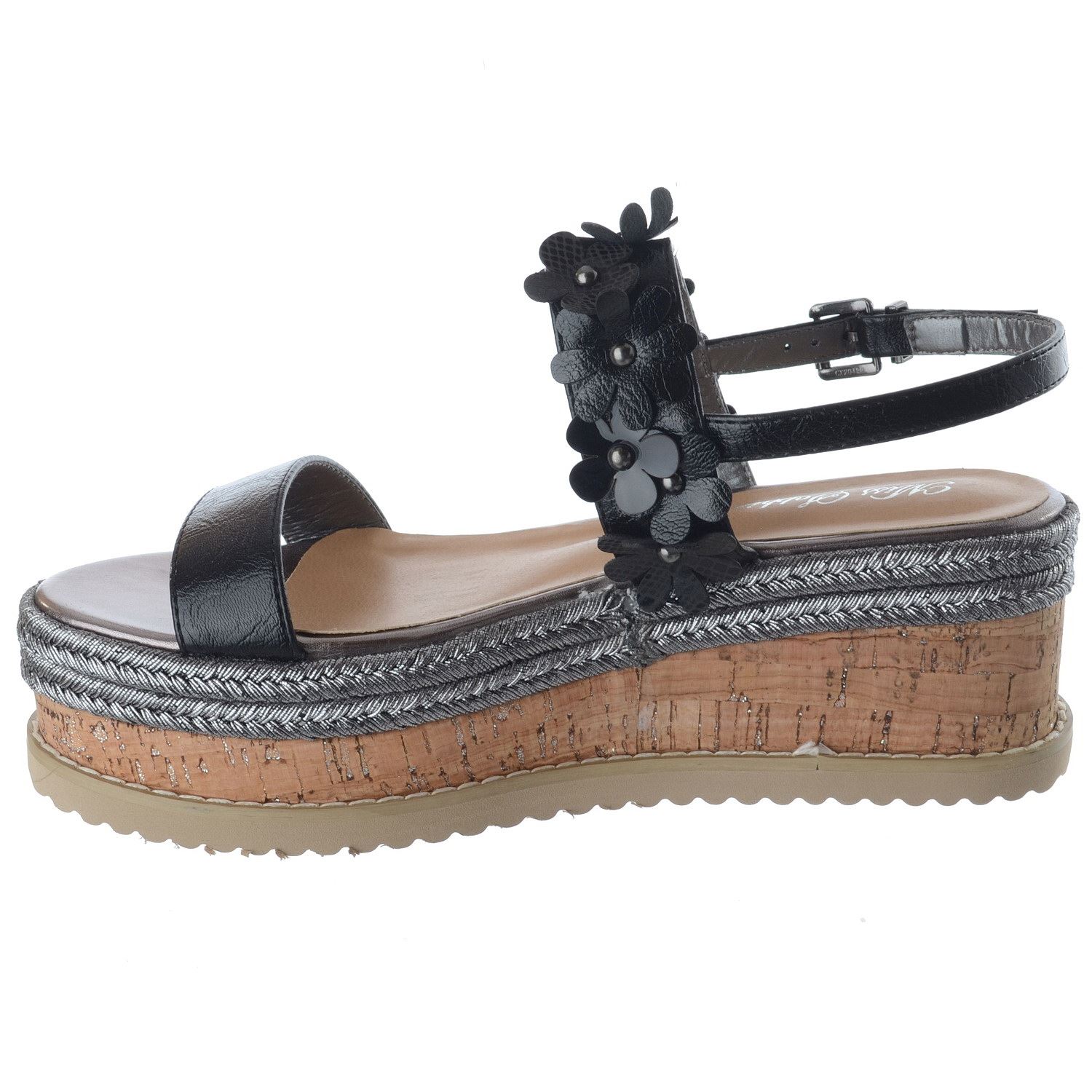 Womens Ladies Cork Wedge Platform Strappy Espadrilles Summer Sandals