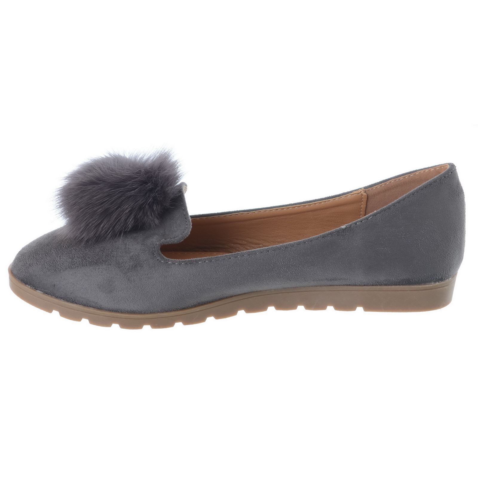 pom fur shoe pom ON GIRLS POM PUMPS SLIP BALLET LADIES WOMENS DOLLY FLAT pom fur shoe pom ON GIRLS POM PUMPS SLIP BALLET LADIES WOMENS DOLLY FLAT