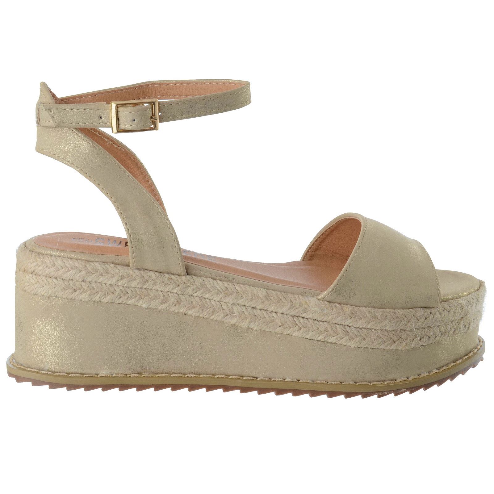 New Womens Bow Flatform Sandals Peep Toe Ladies Pearl Stud Wedges Shoes Platform | eBay