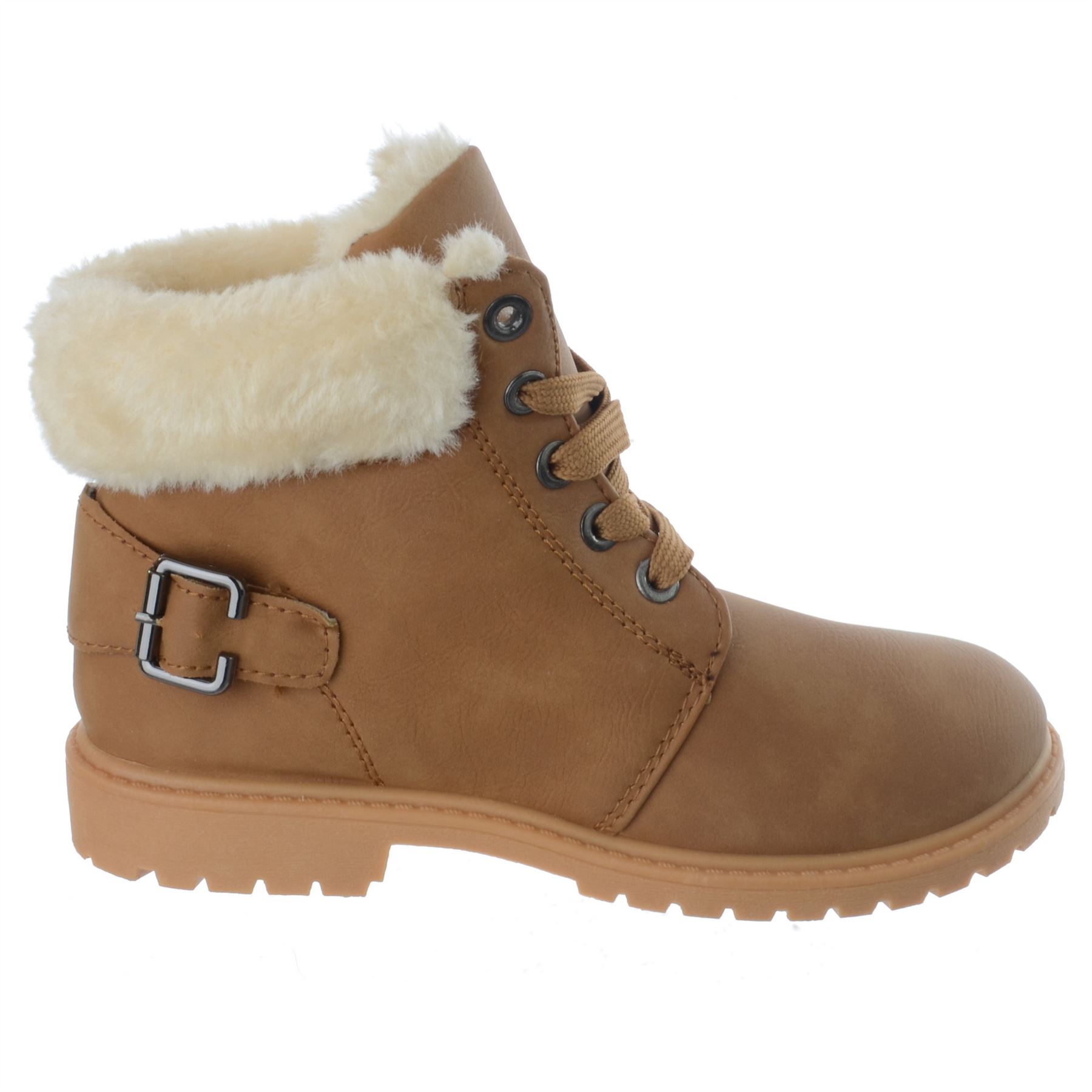 Mädchen Kinder Flache Schnürstiefeletten Winter Warm Rutschfeste Sohle Kinderschuhe Gr. - Bild 6 von 10
