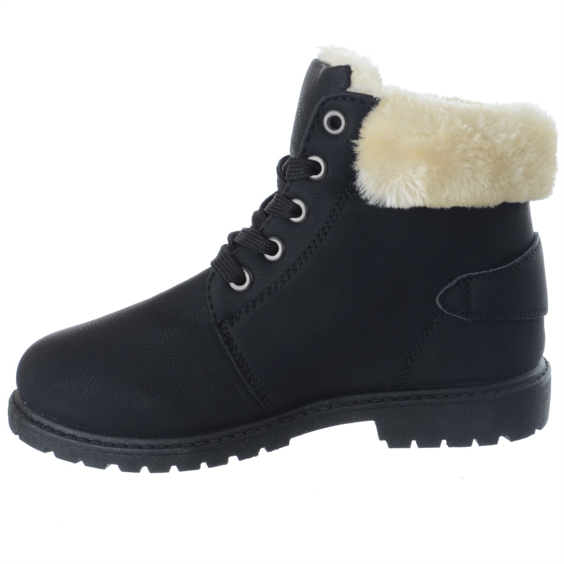 Mädchen Kinder Flache Schnürstiefeletten Winter Warm Rutschfeste Sohle Kinderschuhe Gr. - Bild 4 von 10