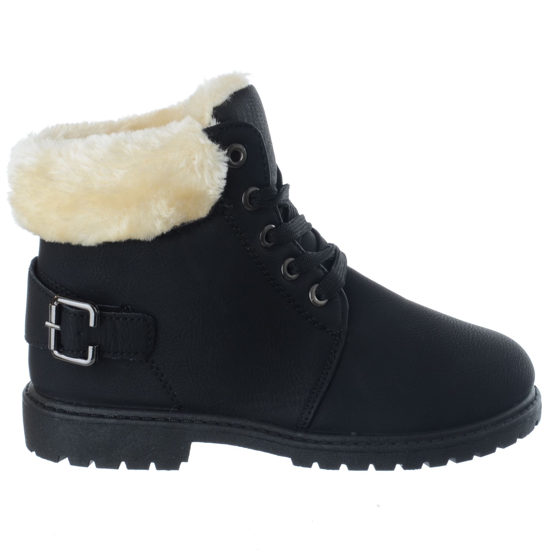 Mädchen Kinder Flache Schnürstiefeletten Winter Warm Rutschfeste Sohle Kinderschuhe Gr. - Bild 3 von 10