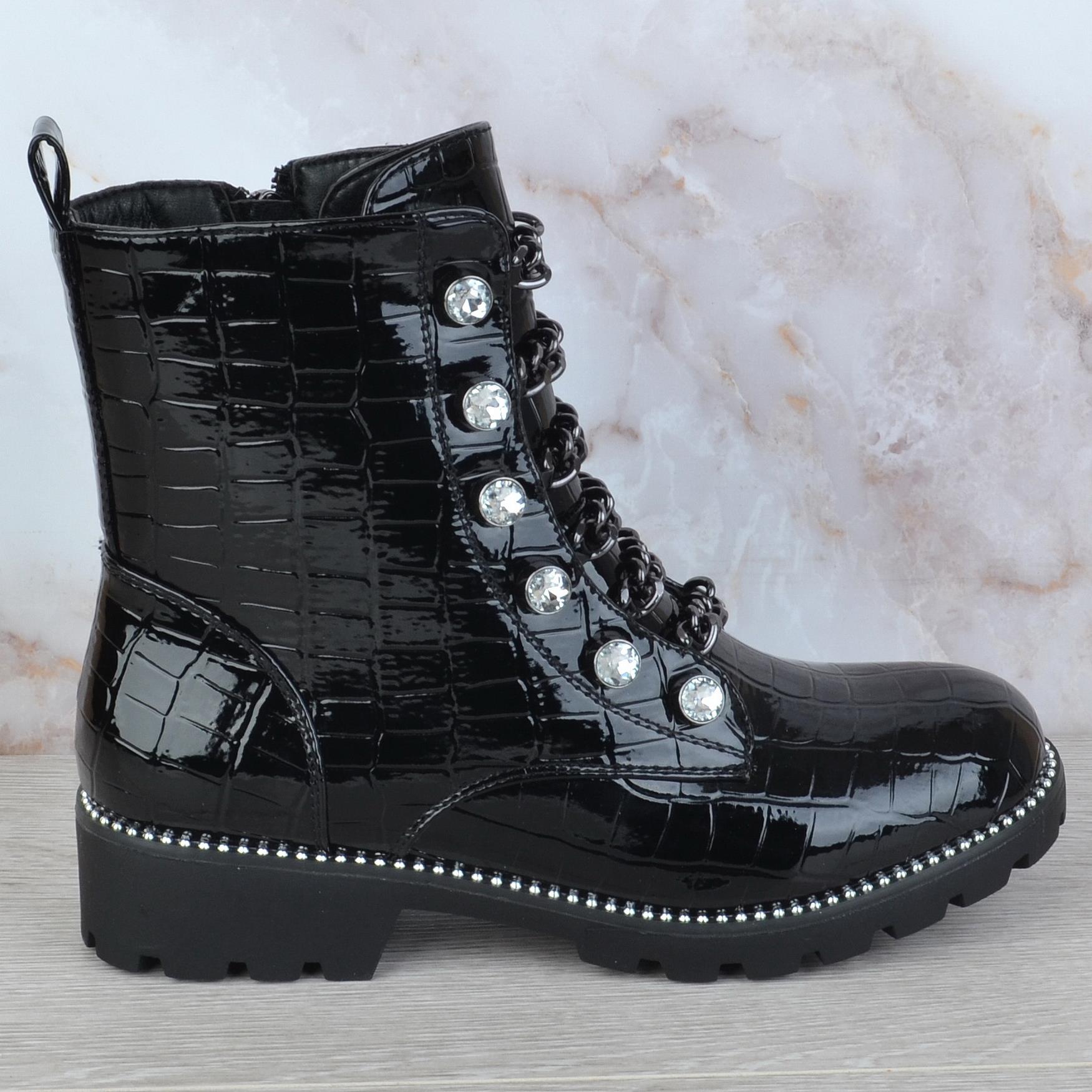 low heel chunky boots