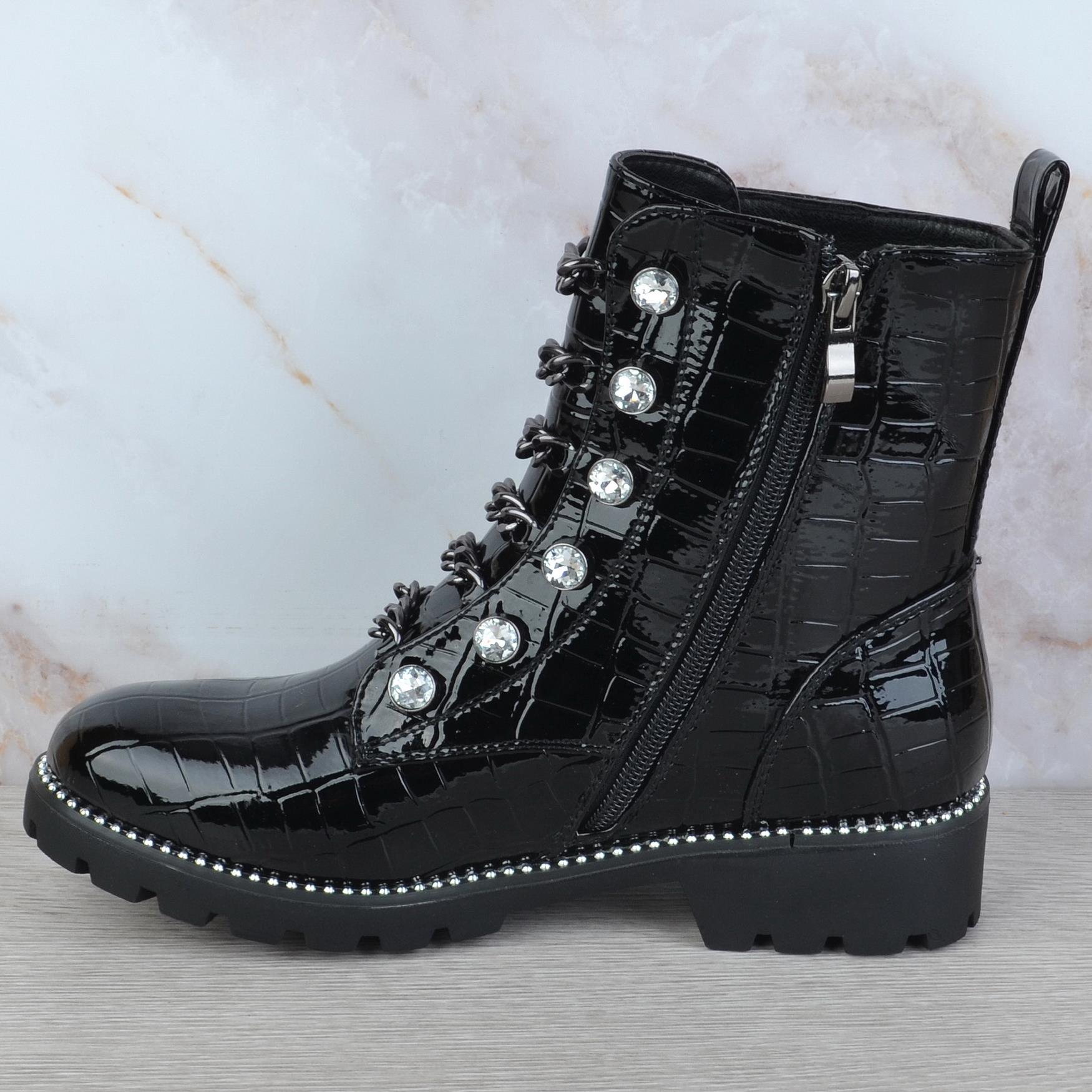 low heel chunky boots