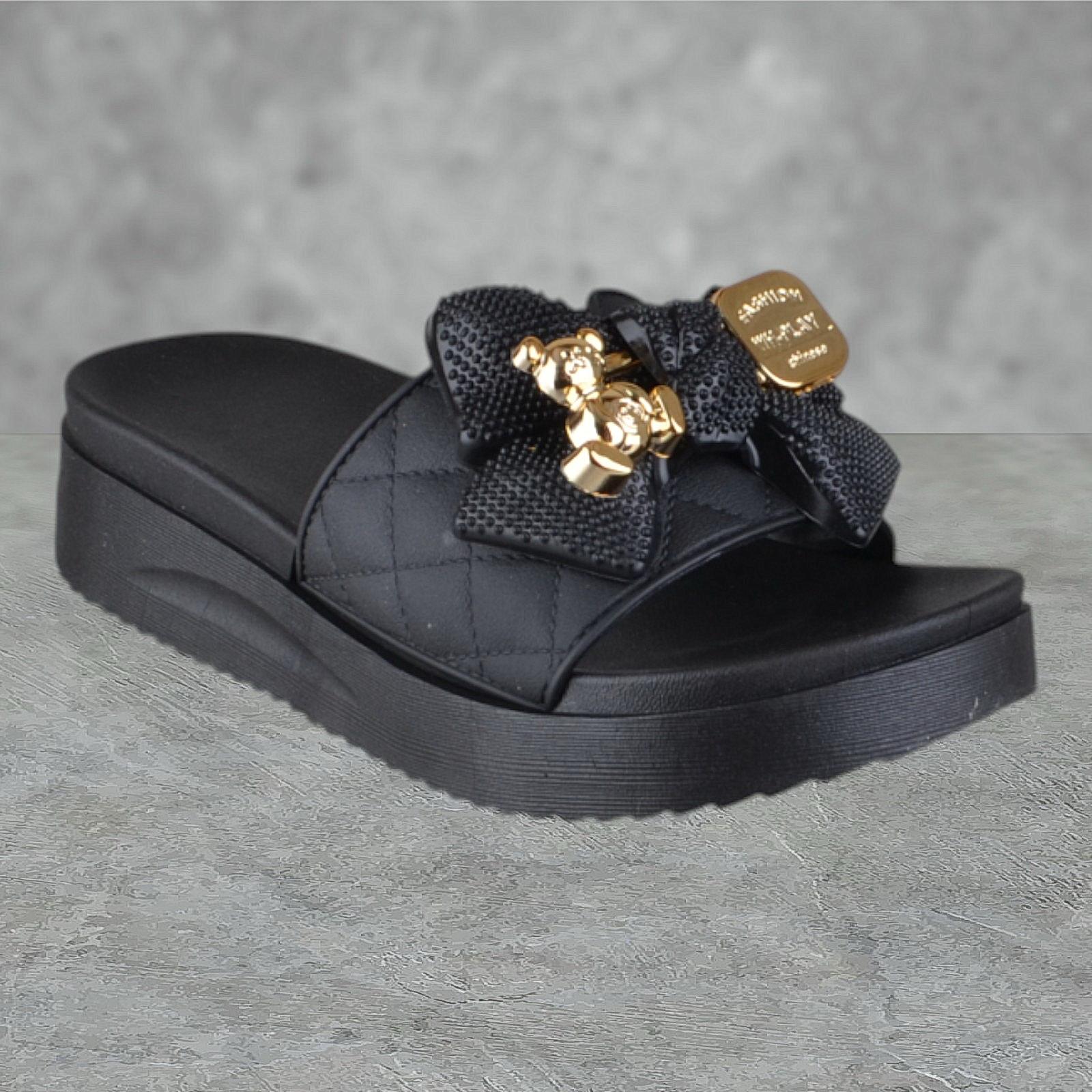 WOMENS LADIES SLIP ON LOW WEDGE HEEL SUMMER SLIDERS FLIP FLOPS SANDALS SIZE - Picture 2 of 7