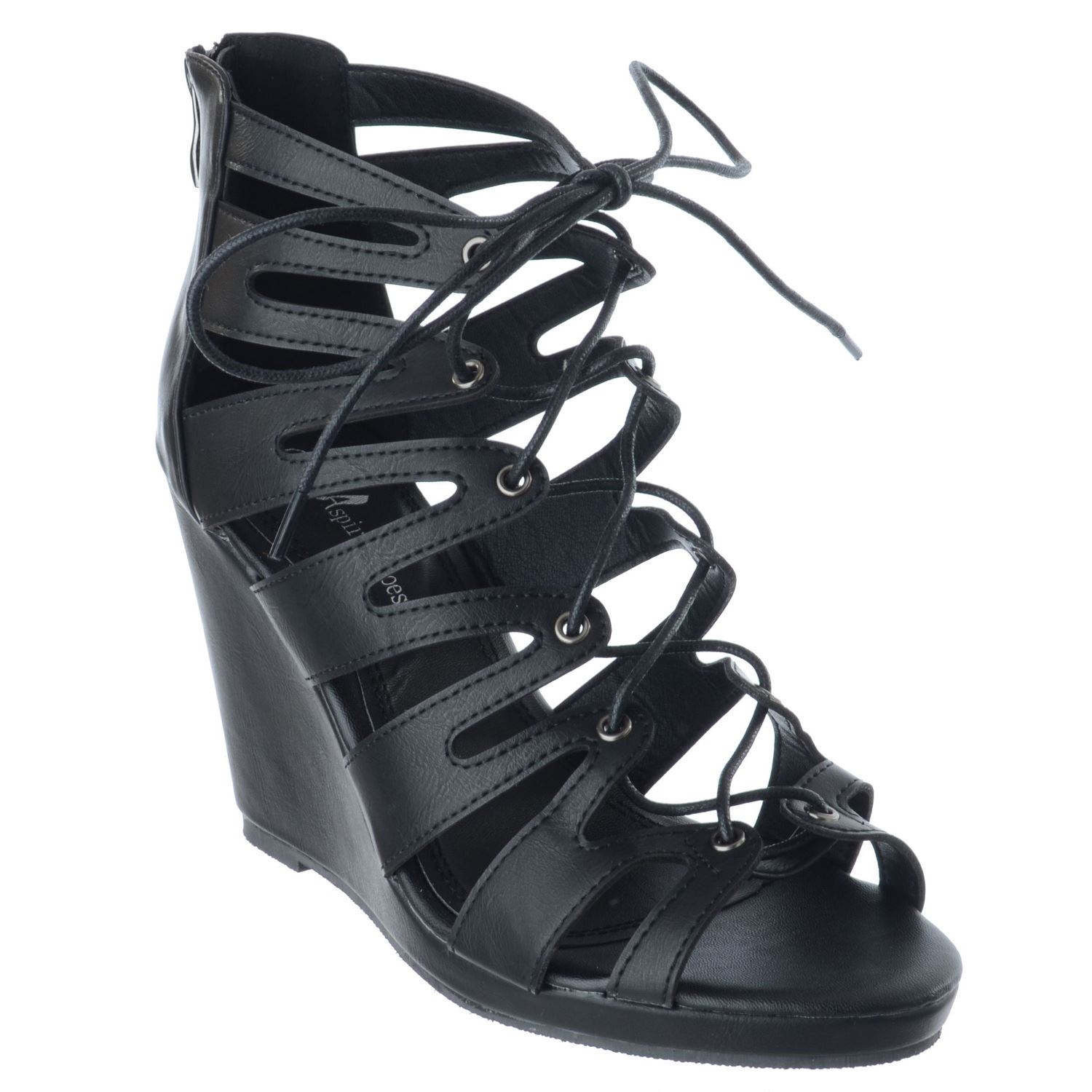 WOMENS HIGH HEEL CUT OUT WEDGES SANDALS LADIES PLATFORM