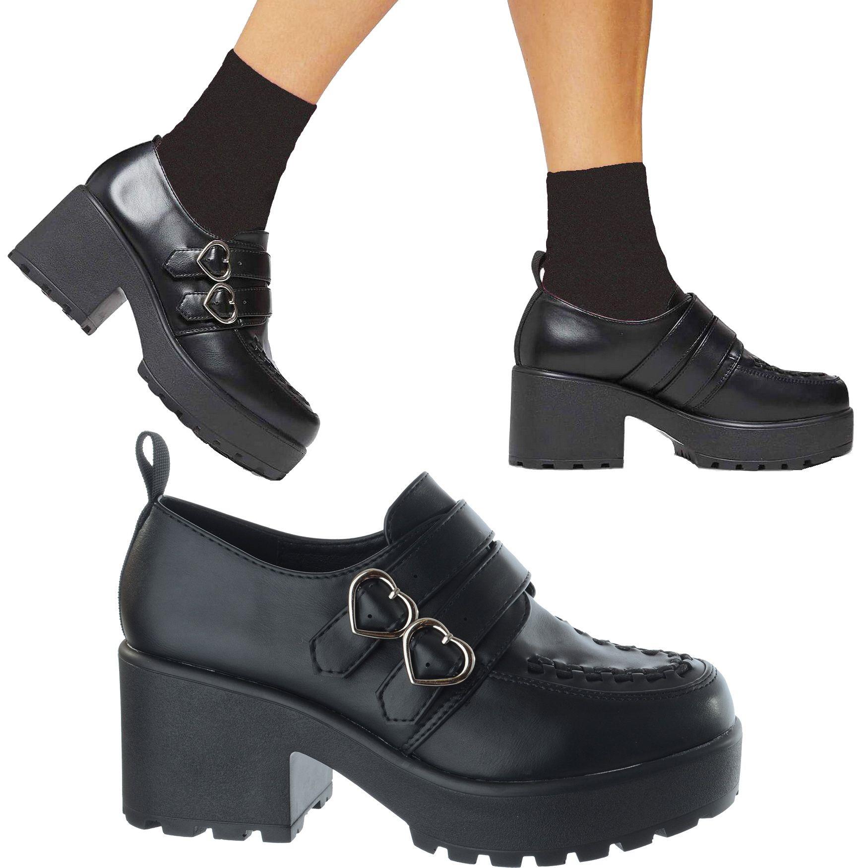 buckle platform shoes