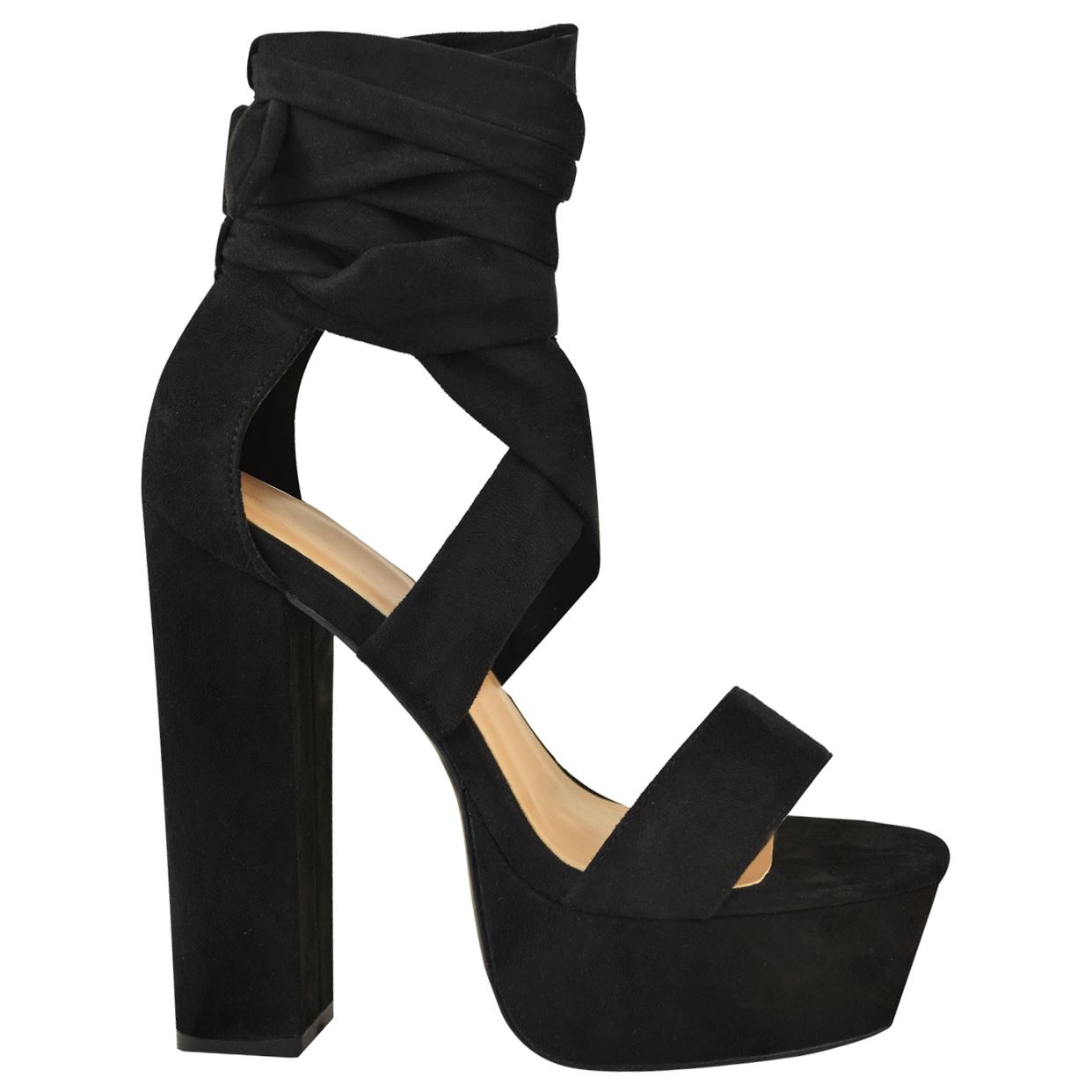 tie up block sandals