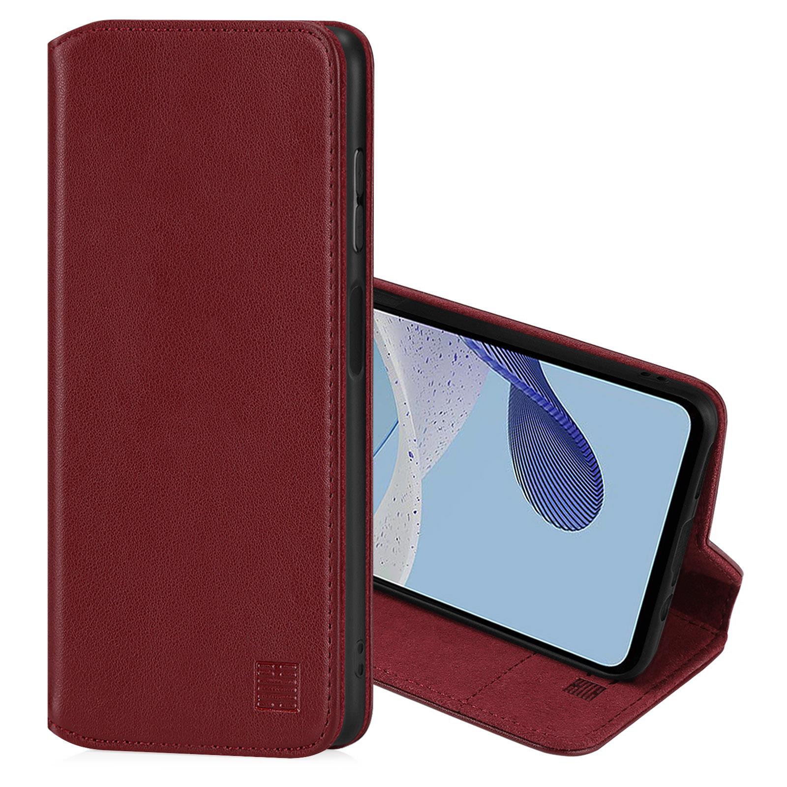 Case Cover For Motorola Moto G53 G54 G84 - Real Leather Book Wallet Flip - Picture 32 of 59