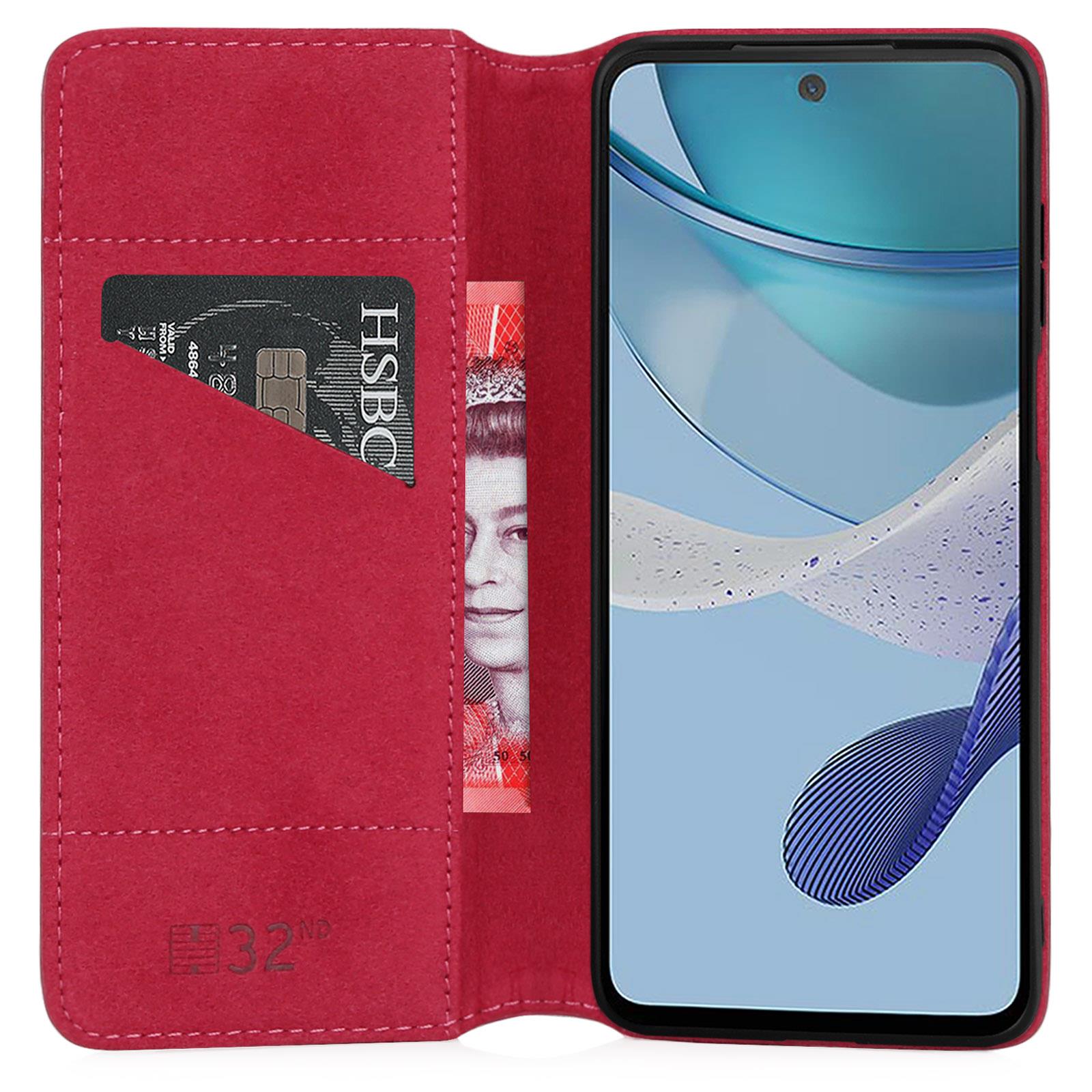 Case Cover For Motorola Moto G53 G54 G84 - Real Leather Book Wallet Flip - Picture 52 of 59