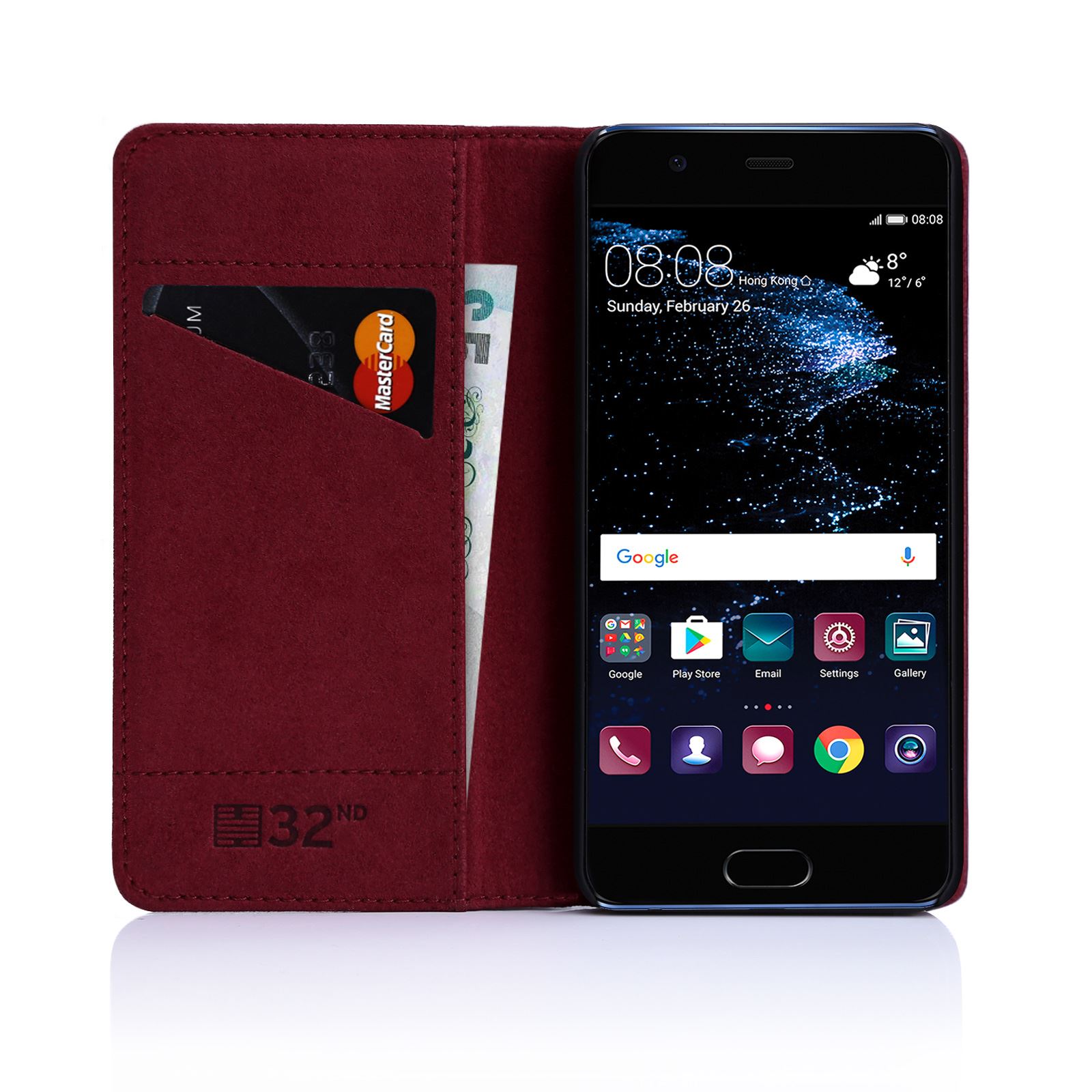 32nd Classic Series - Real Leather Book Wallet Case Cover For Huawei P10 - Picture 23 of 42