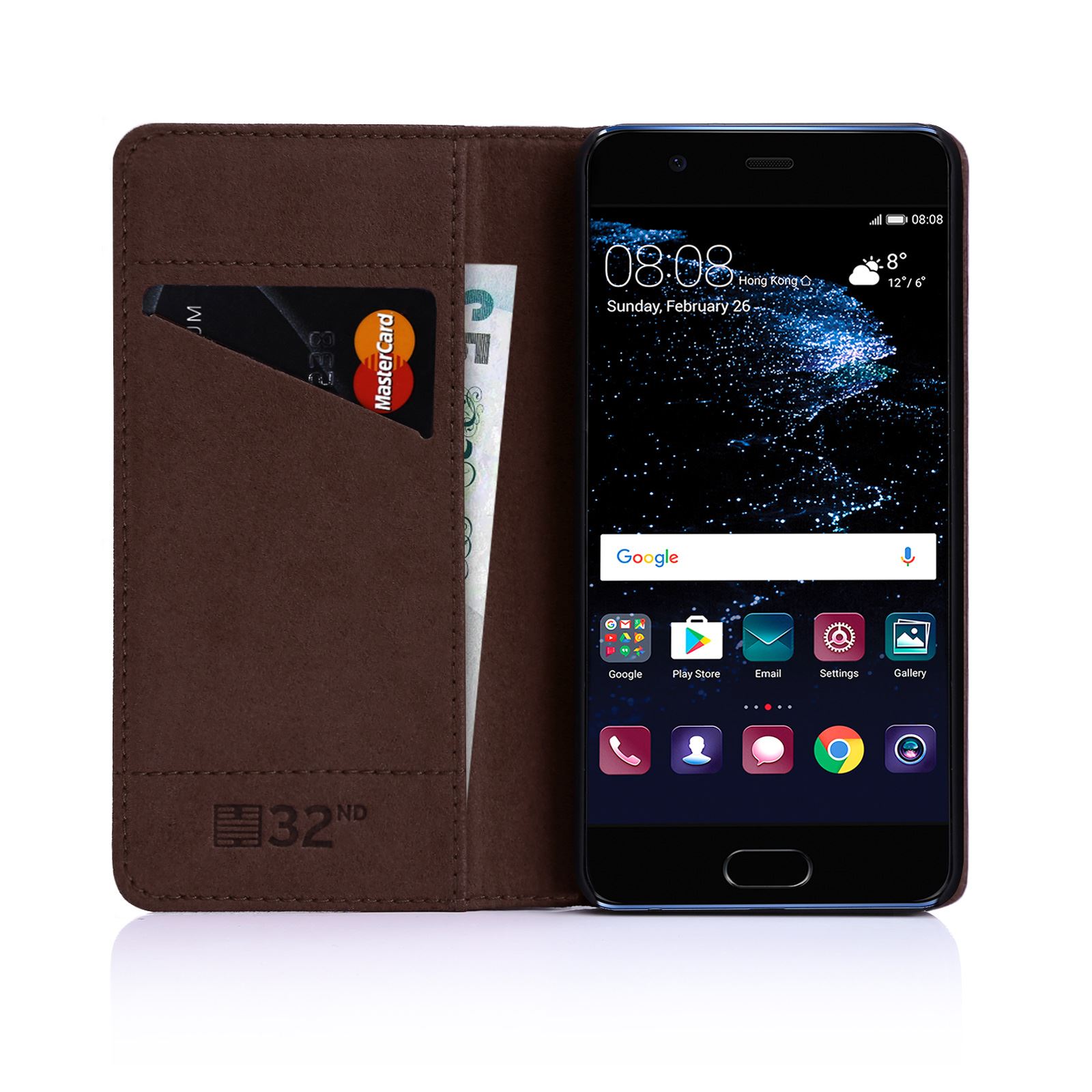 32nd Classic Series - Real Leather Book Wallet Case Cover For Huawei P10 - Picture 29 of 42