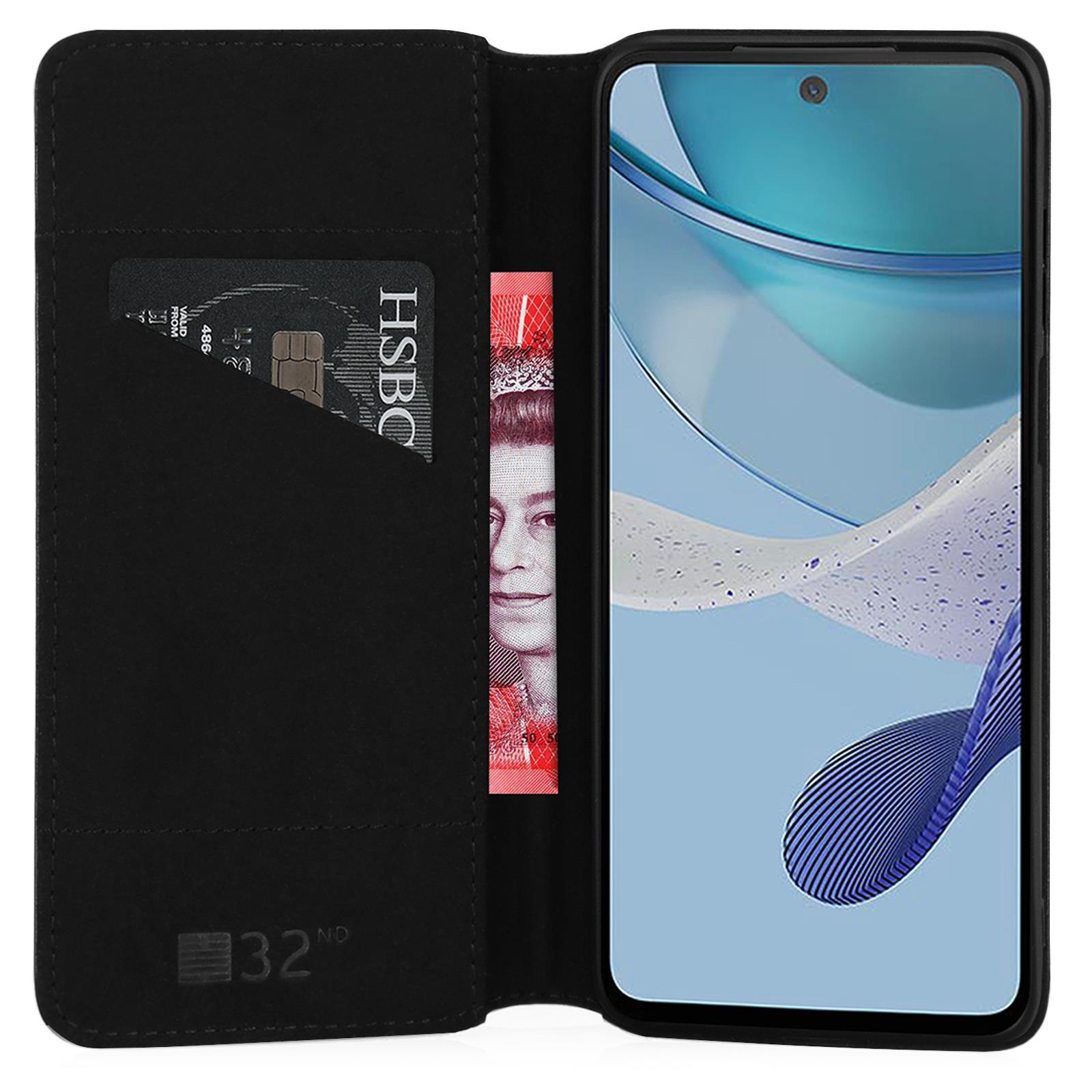 Case Cover For Motorola Moto G53 G54 G84 - Real Leather Book Wallet Flip - Picture 23 of 59