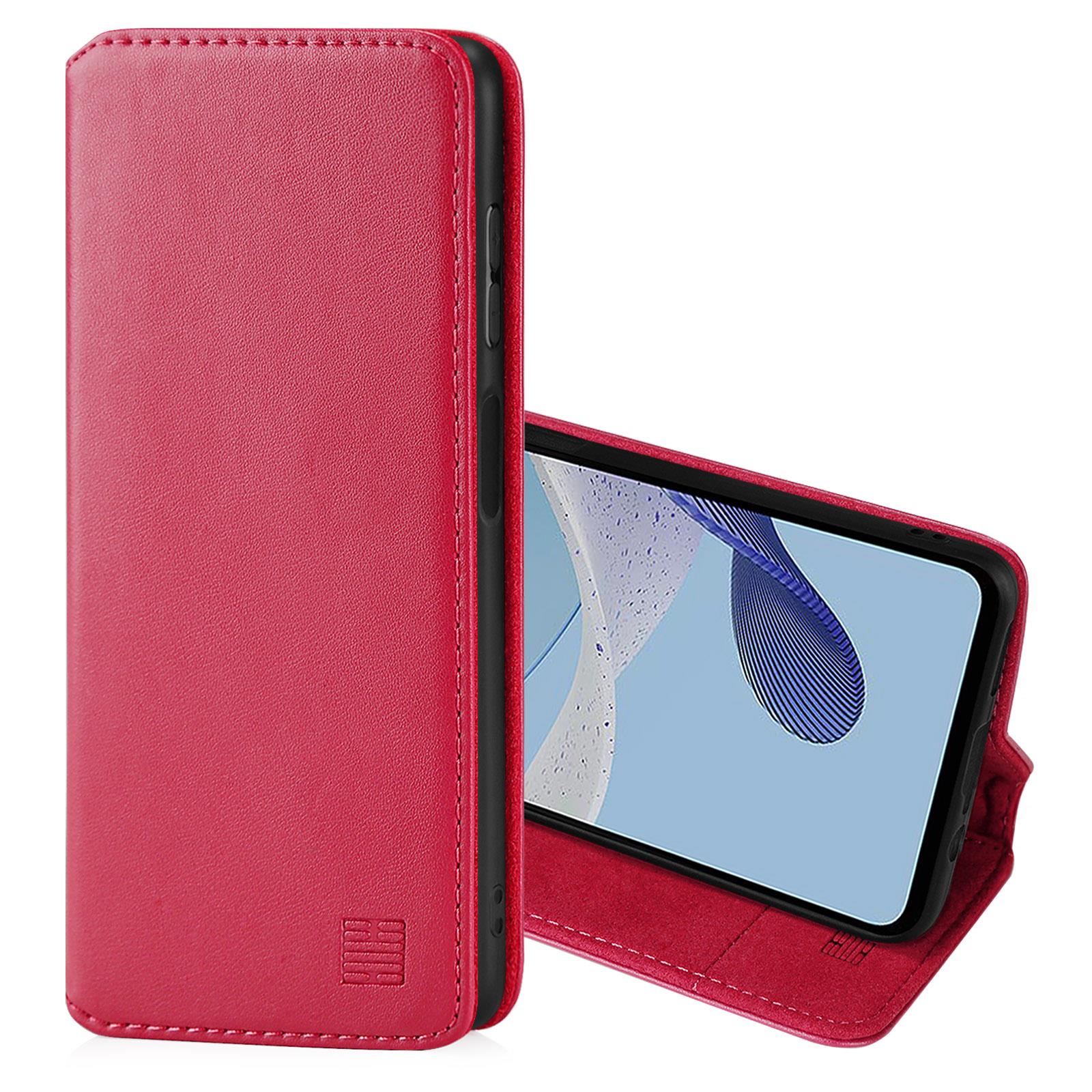 Case Cover For Motorola Moto G53 G54 G84 - Real Leather Book Wallet Flip - Picture 51 of 59