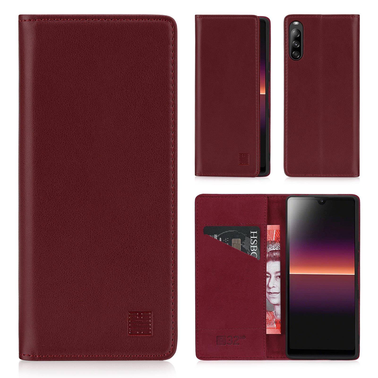 32nd Classic 2.0 - Real Leather Book Wallet Flip Case Cover For Sony Xperia L4 - Picture 18 of 25