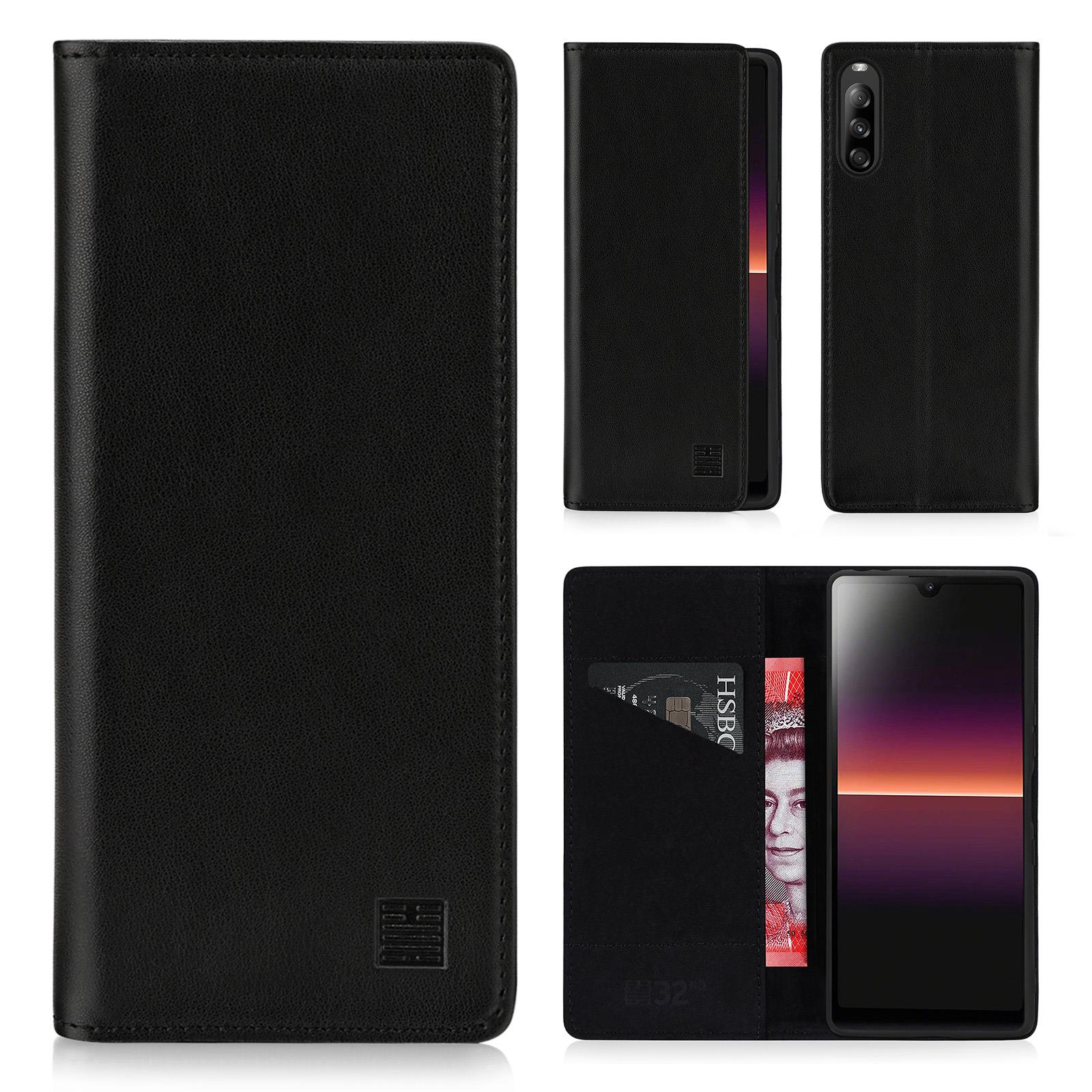 32nd Classic 2.0 - Real Leather Book Wallet Flip Case Cover For Sony Xperia L4 - Picture 10 of 25