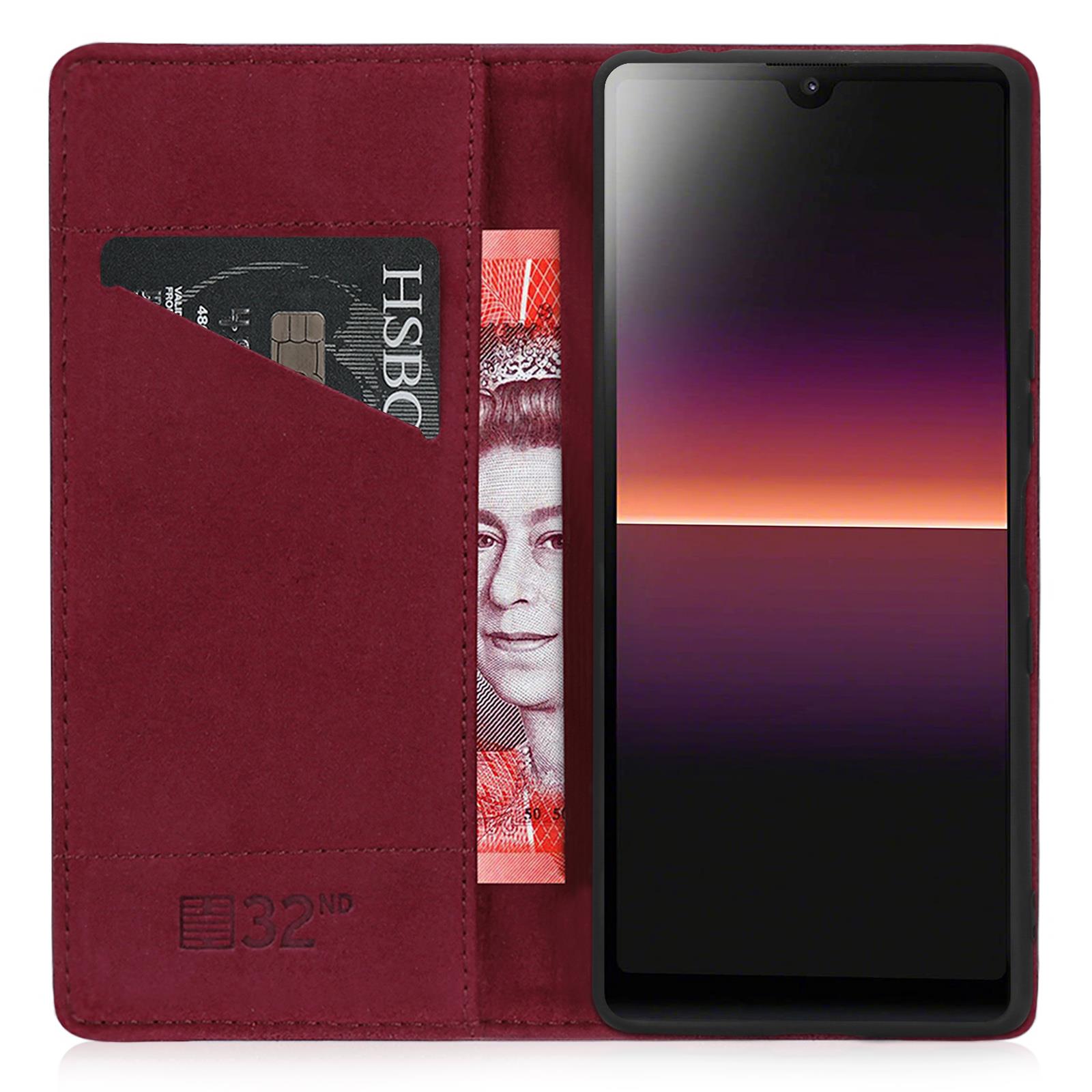 32nd Classic 2.0 - Real Leather Book Wallet Flip Case Cover For Sony Xperia L4 - Picture 23 of 25