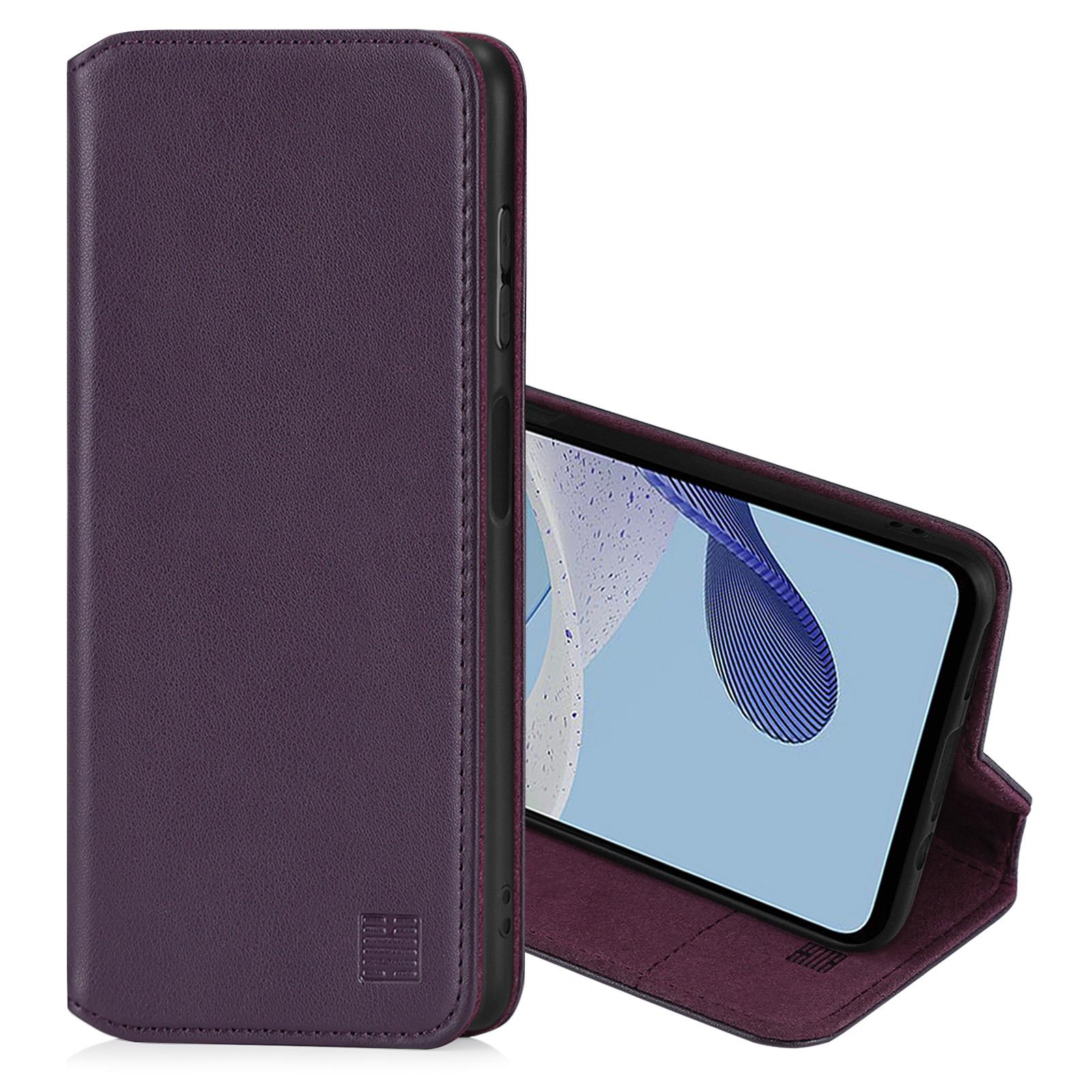 Case Cover For Motorola Moto G53 G54 G84 - Real Leather Book Wallet Flip - Picture 12 of 59