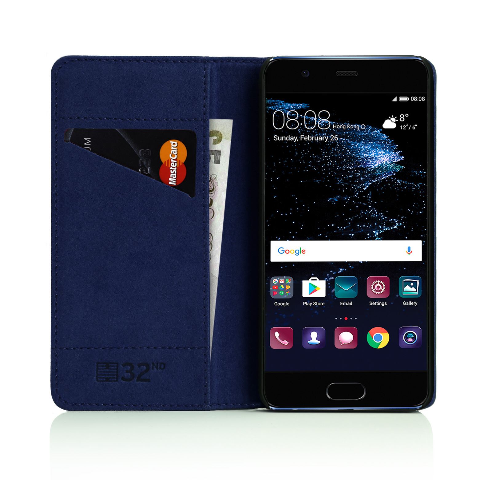 32nd Classic Series - Real Leather Book Wallet Case Cover For Huawei P10 - Picture 35 of 42