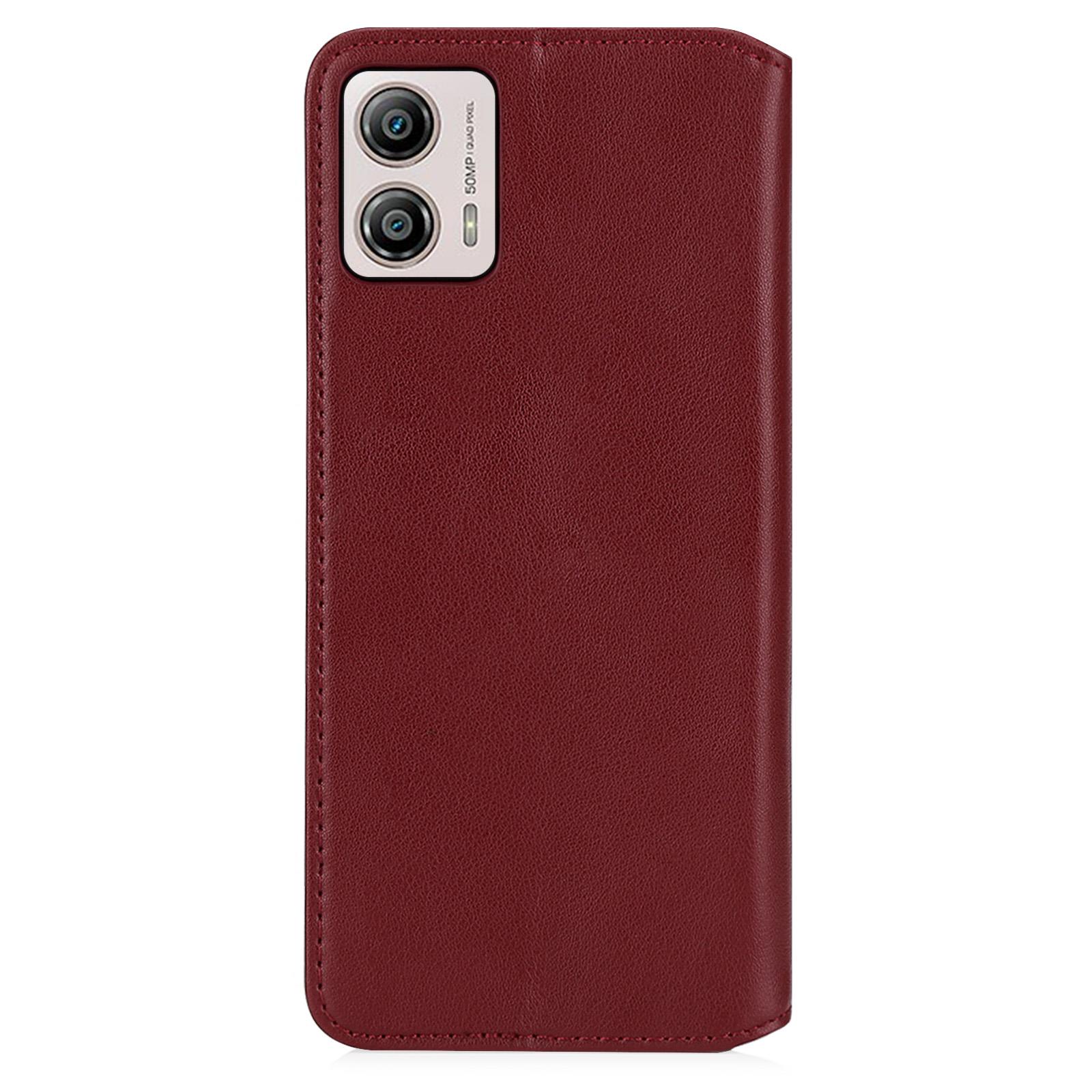 Case Cover For Motorola Moto G53 G54 G84 - Real Leather Book Wallet Flip - Picture 38 of 59