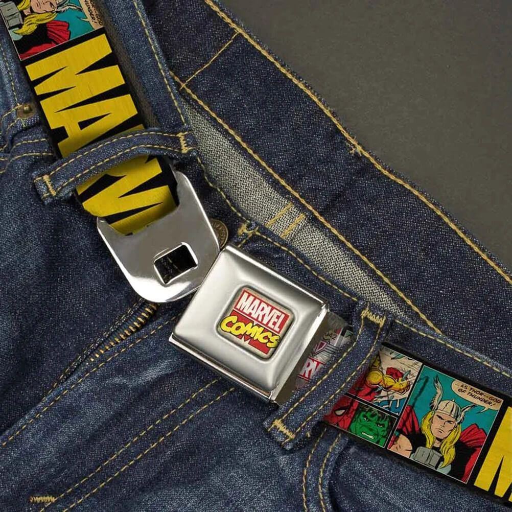 Buckle-Down Seatbelt Belt 20-36 Inches in Length SpongeBob 3-D Pose Flip Black 1.0 Wide