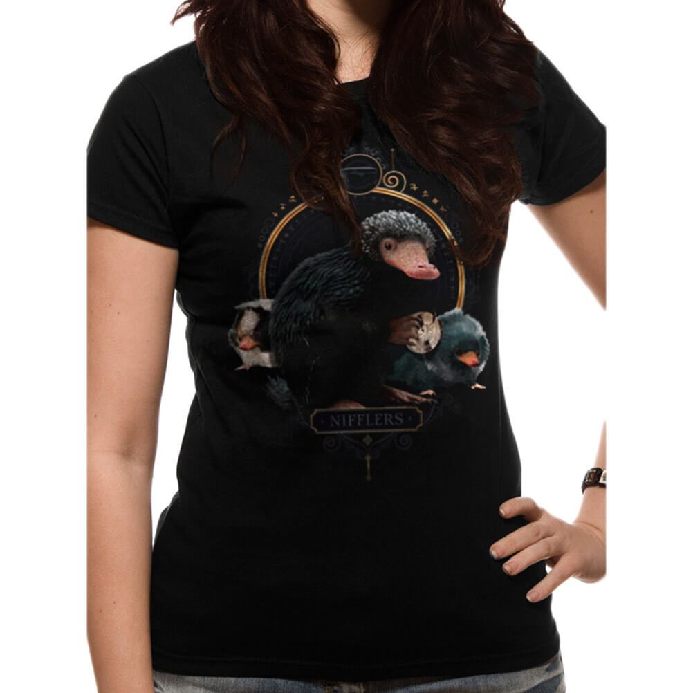 Fantastic Beasts The Crimes Of Grindelwald /'Nifflers/' Womens Fitted T-Shirt