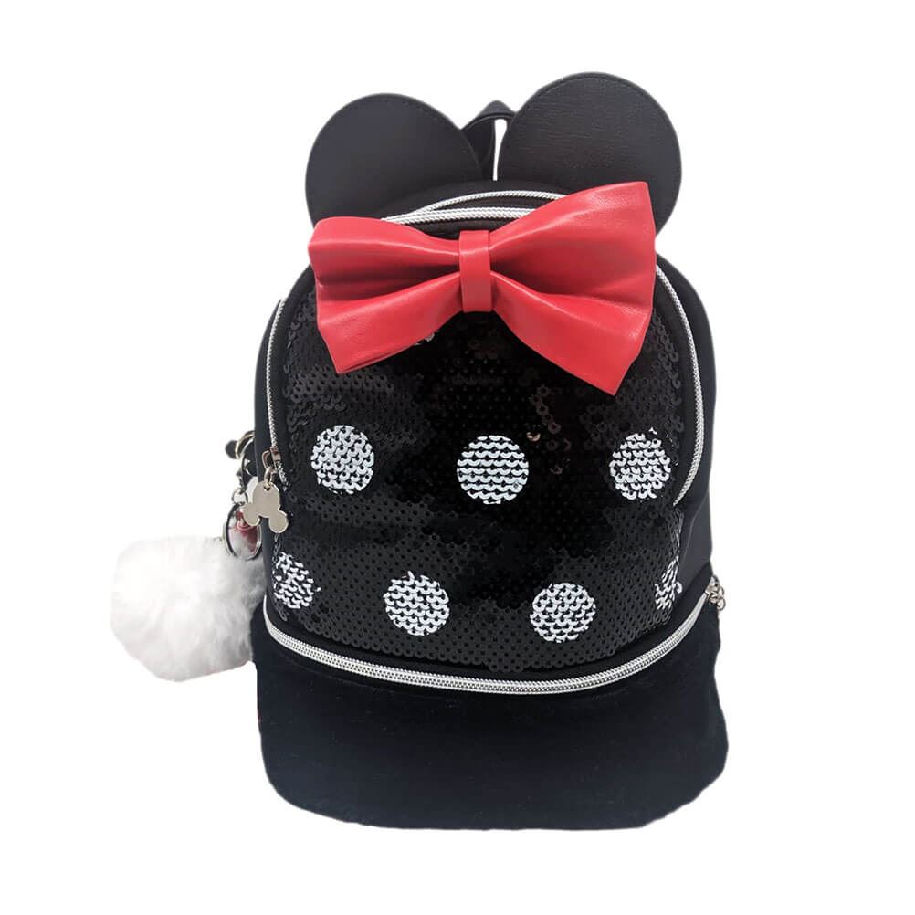 BROKEN ZIP MINNIE MICKEY MOUSE EARS BACKPACK Disney Rucksack White Bag Women