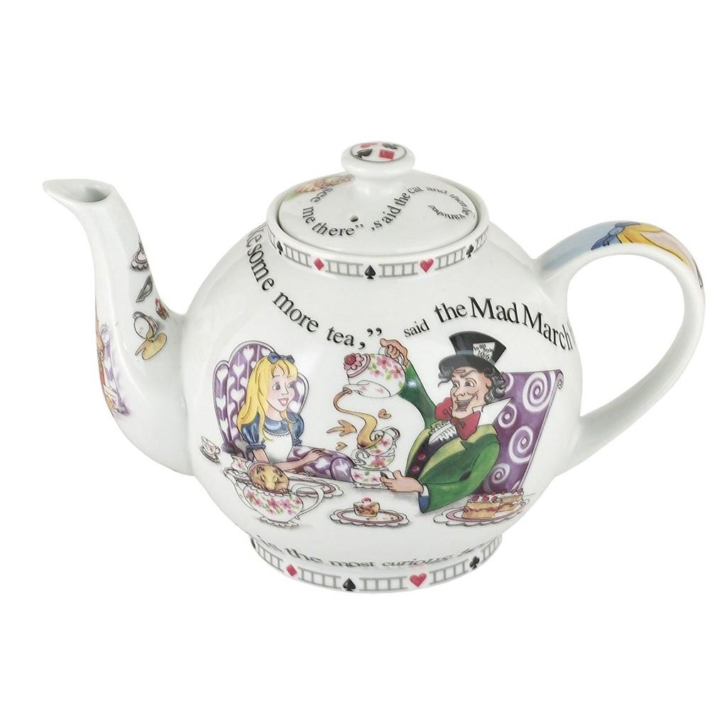 Alice in Wonderland 30oz 4 Cup Ceramic Teapot Boxed Tea Party Paul