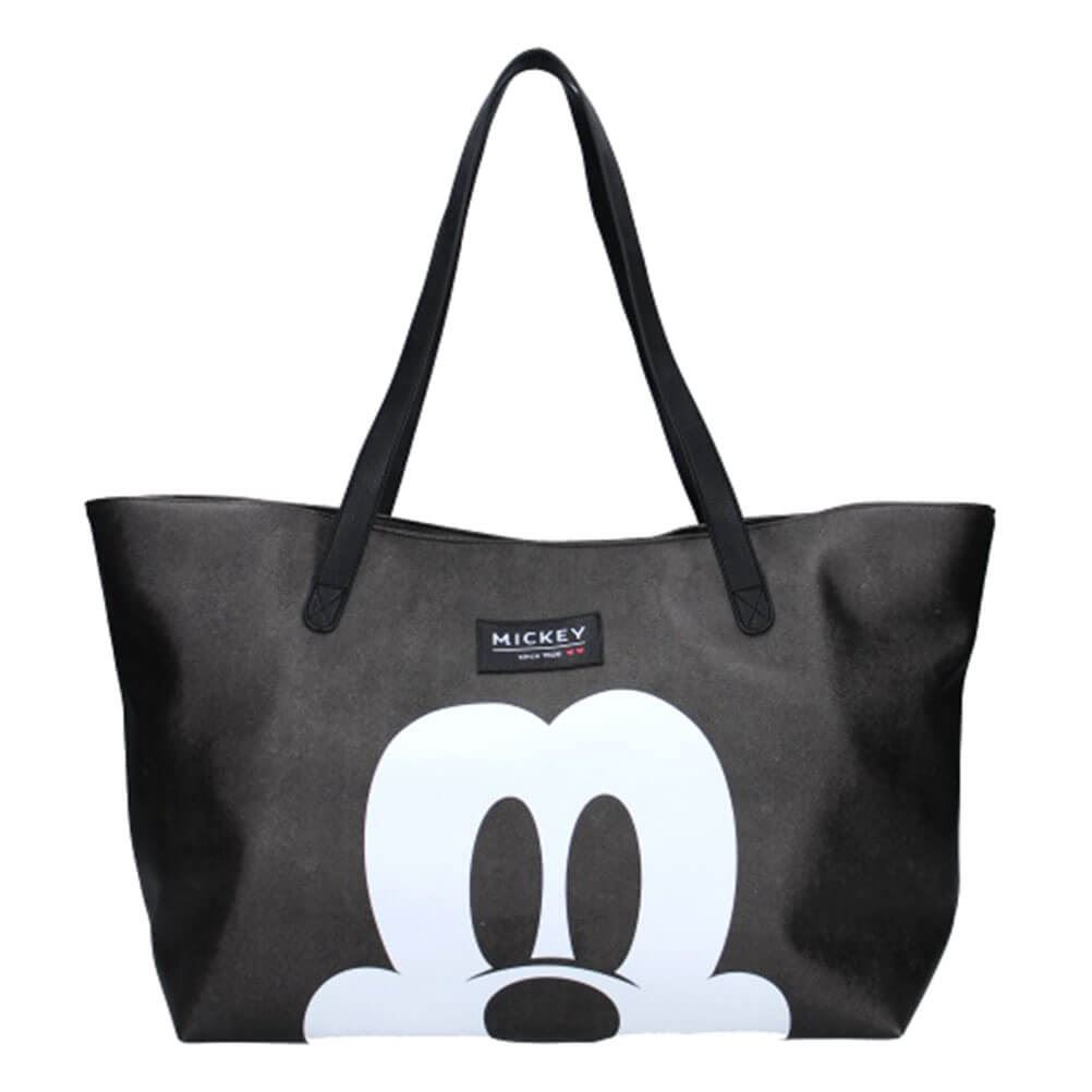 DISNEY BLACK MICKEY POCKET SHOPPING BAG
