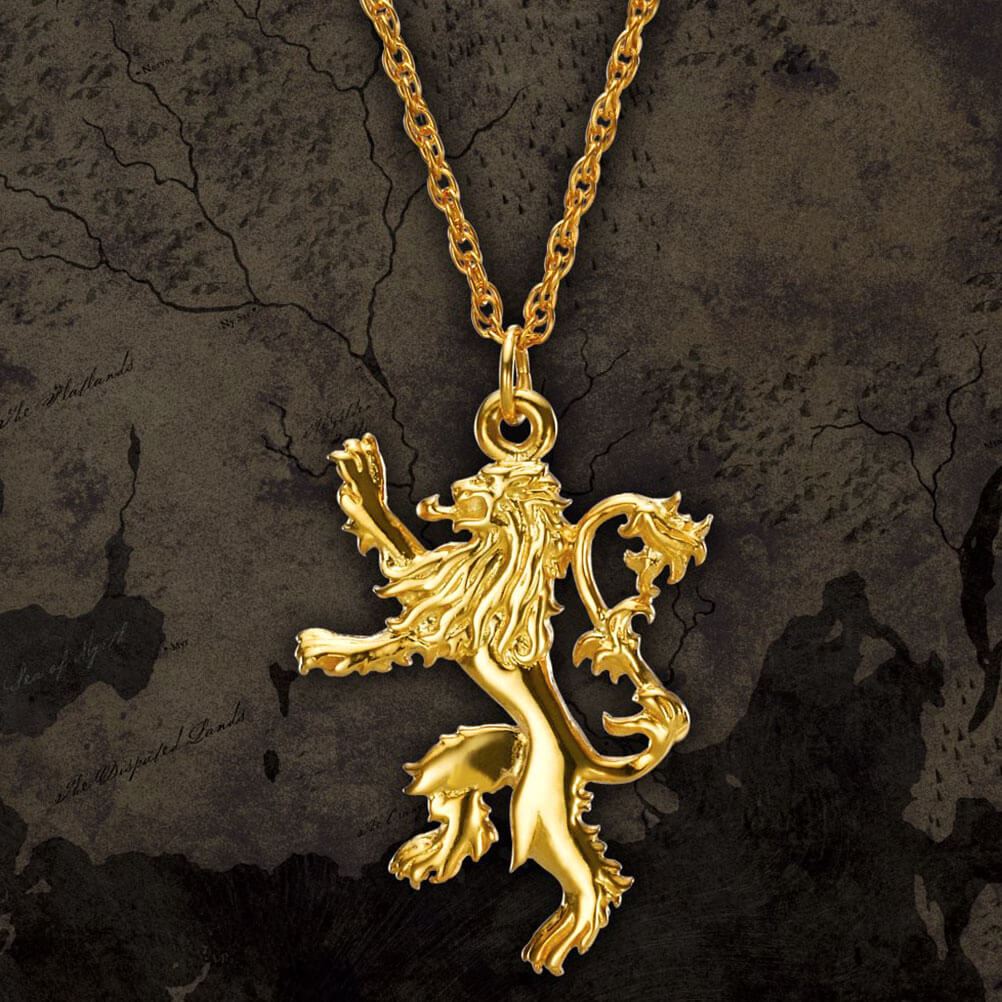 Game of Thrones Lannister Gold Plated Sterling Silver Pendant Necklace