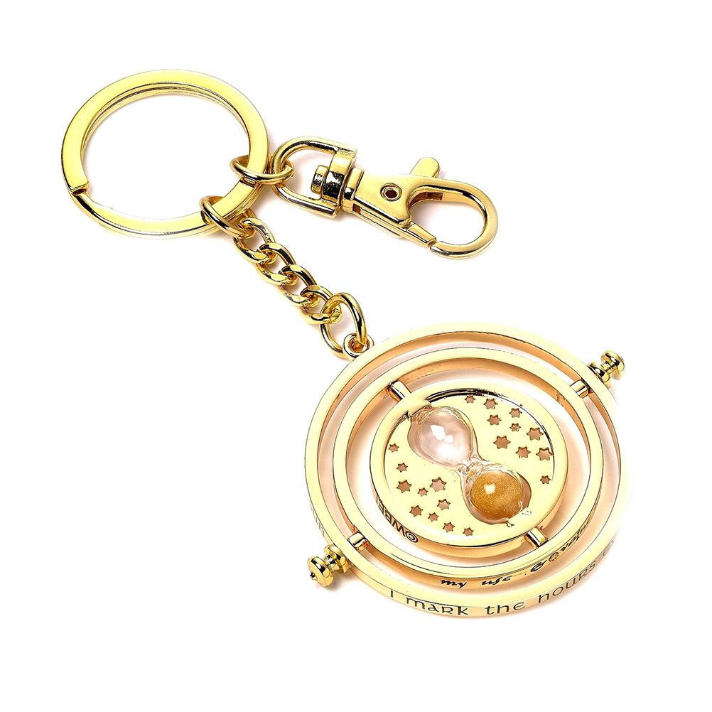 Harry Potter Rotating Time Turner Keyring Keychain Gold Plated