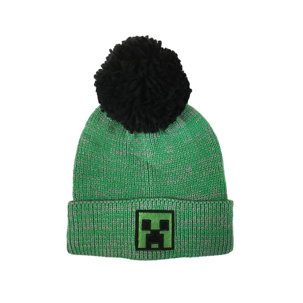 Minecraft Creeper Face Green Bobble Hat 5055910349461 eBay