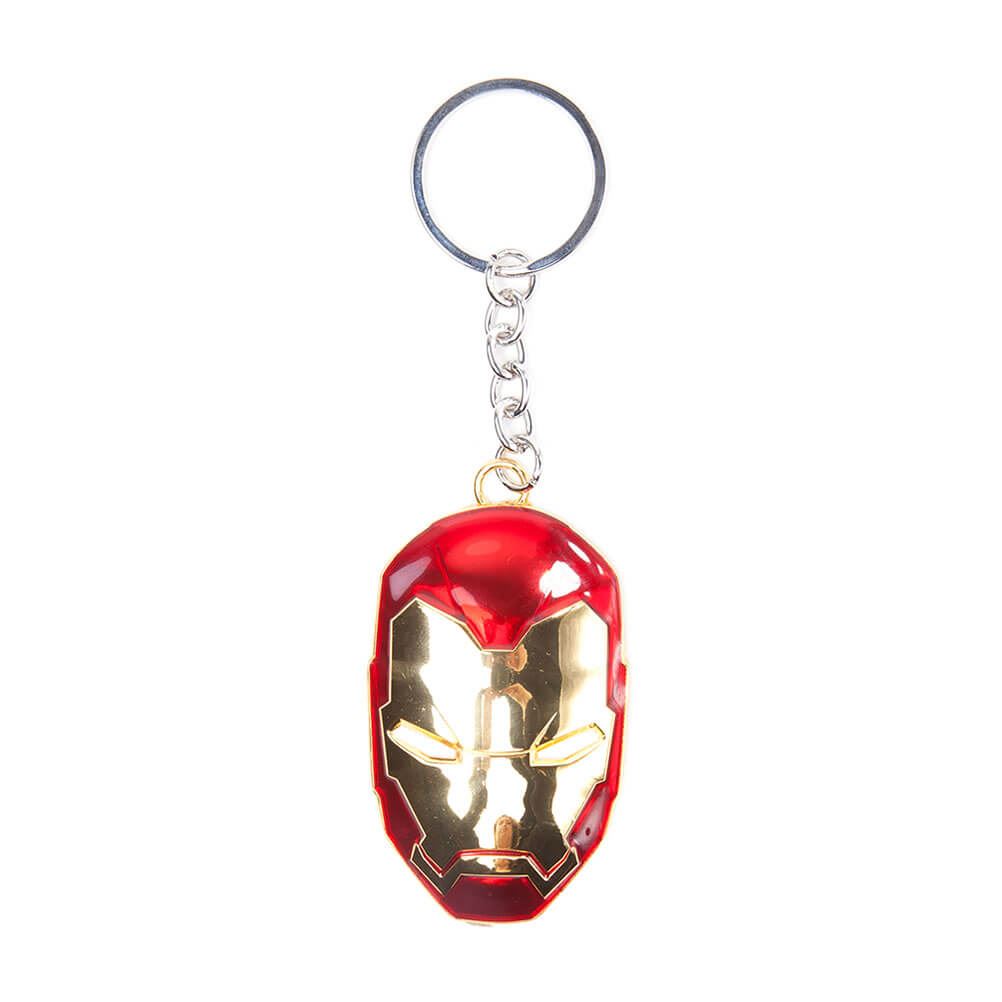 Marvel Iron Man 3D Mask Metal Keyring Keychain Avengers Collectable
