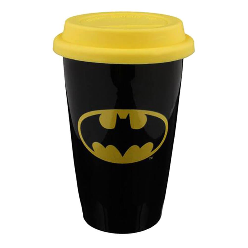 DC Comics Classic Batman Logo Ceramic Travel Coffee Mug Tea Cup Boxed
