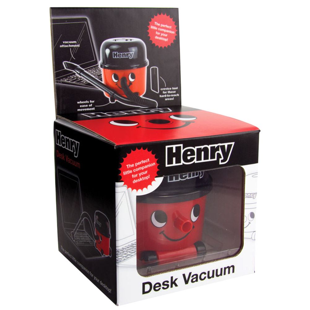 Official Henry Novelty Desktop Hoover Vaccum Crumbs Boxed Office Gift