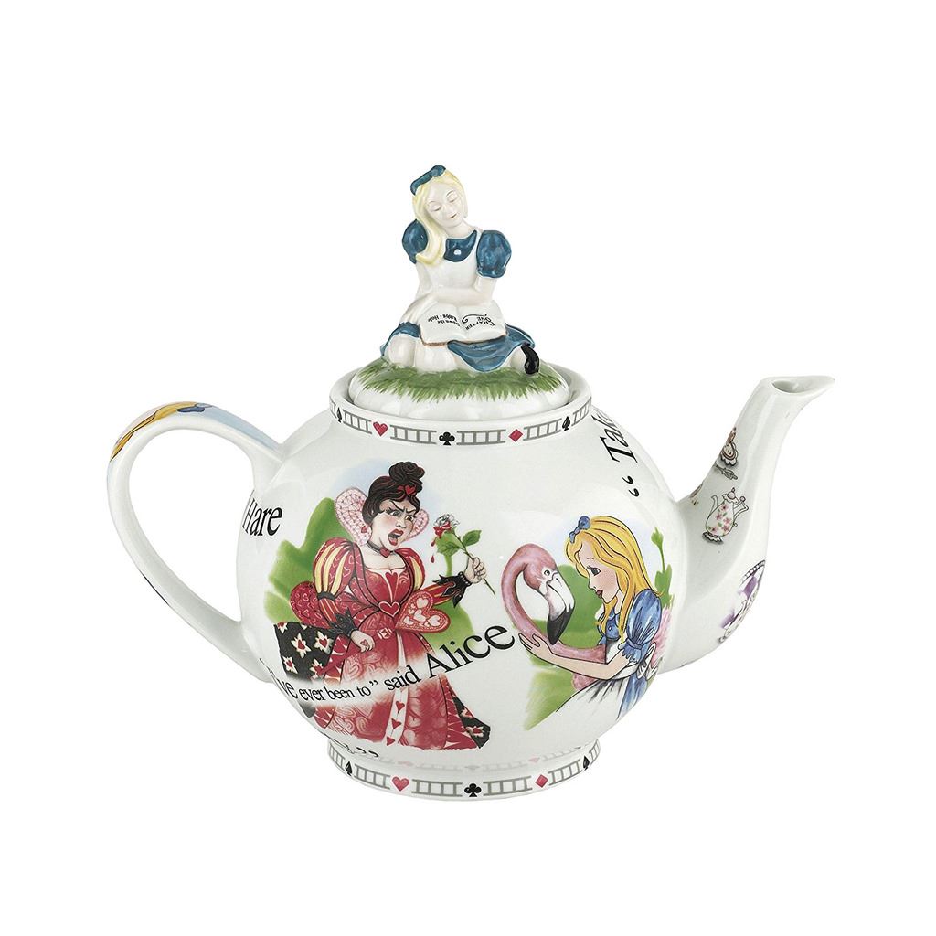 Alice in Wonderland 48 oz 6 Cup Ceramic Teapot Boxed Tea Party Paul