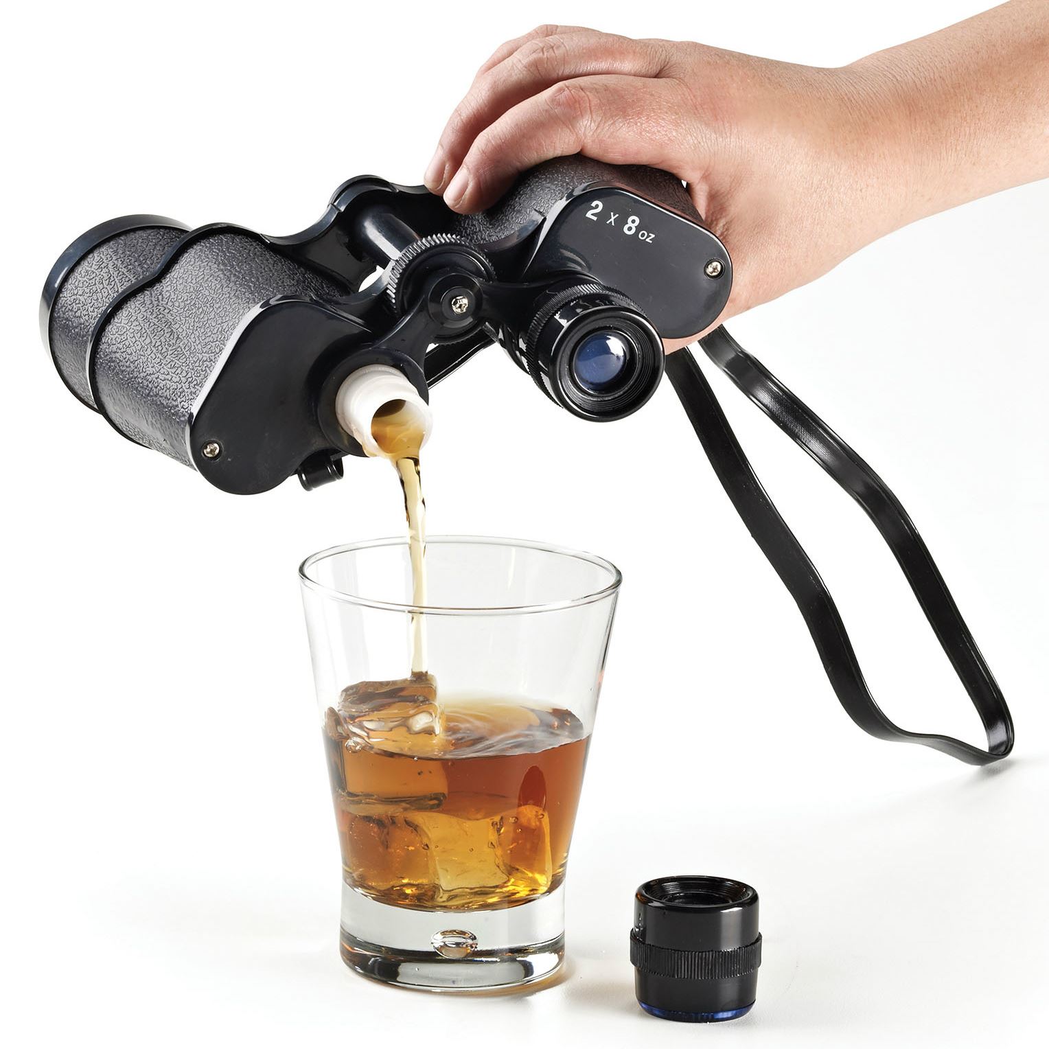 New 16oz Binocular Hip Flask Novelty Disguise Funny Joke Festival