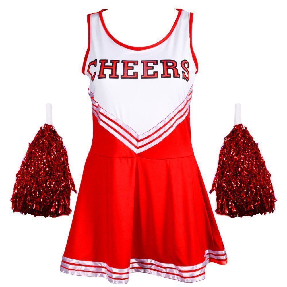 Cheerleader Fancy Dress Outfit Uniform High School Musical Costume with