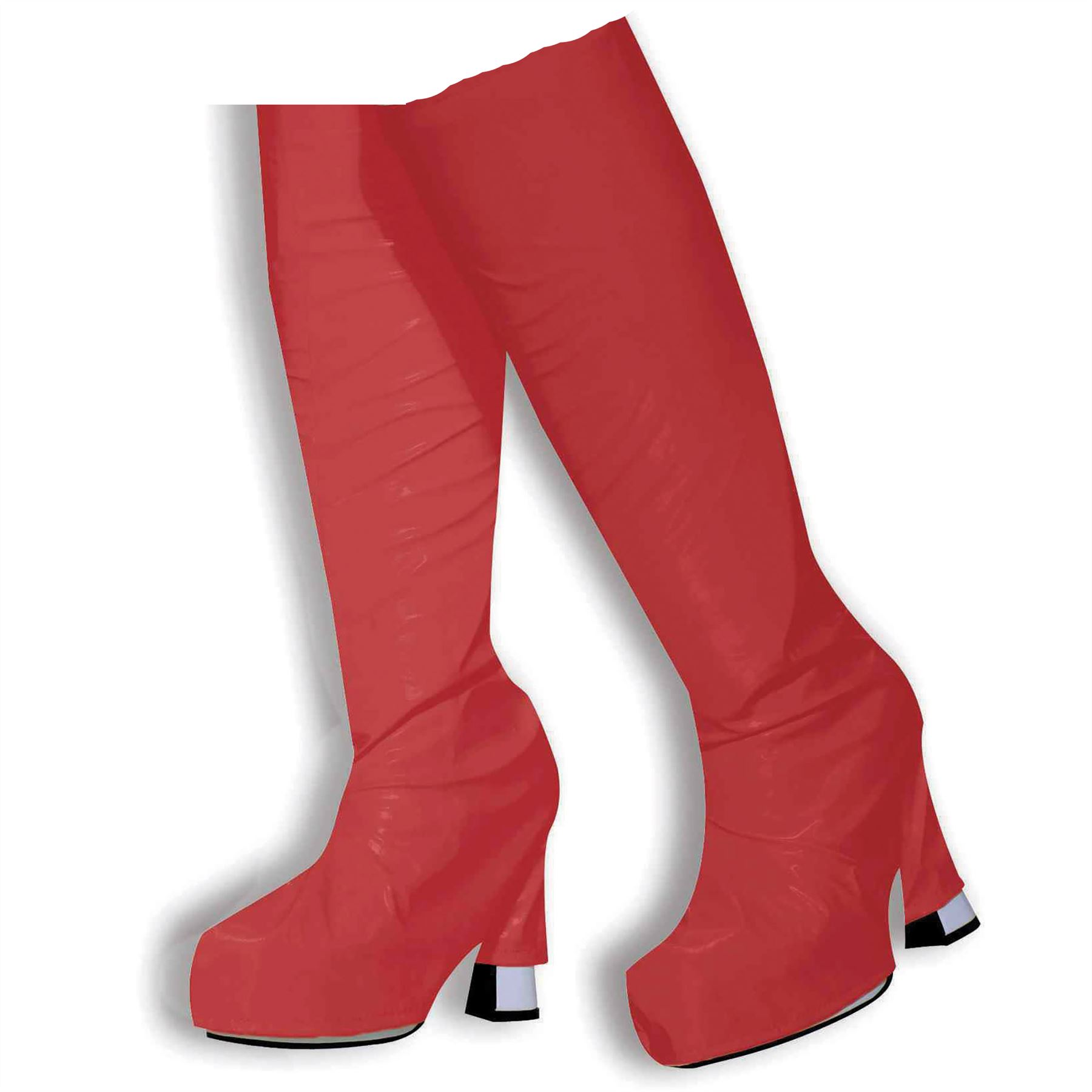 Women LADIES PINK GOGO 60S 70S HIPPY SHOE BOOT TOPS COVERS FANCY DRESS