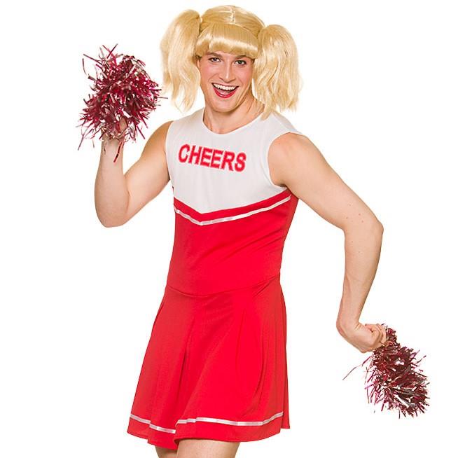 Fancy Dress High School Fun Girl Fun Stag Night Adult Cheerleader Man Costume