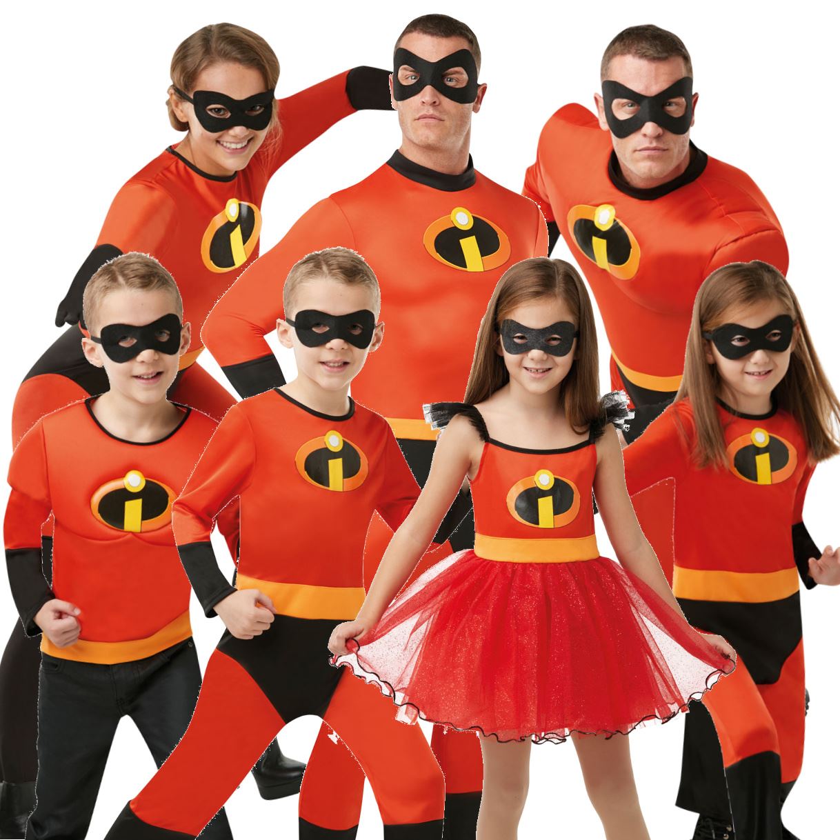 Incredibles Costume Fancy Dress Face Mask Halloween Jack Superhero Kids Disney