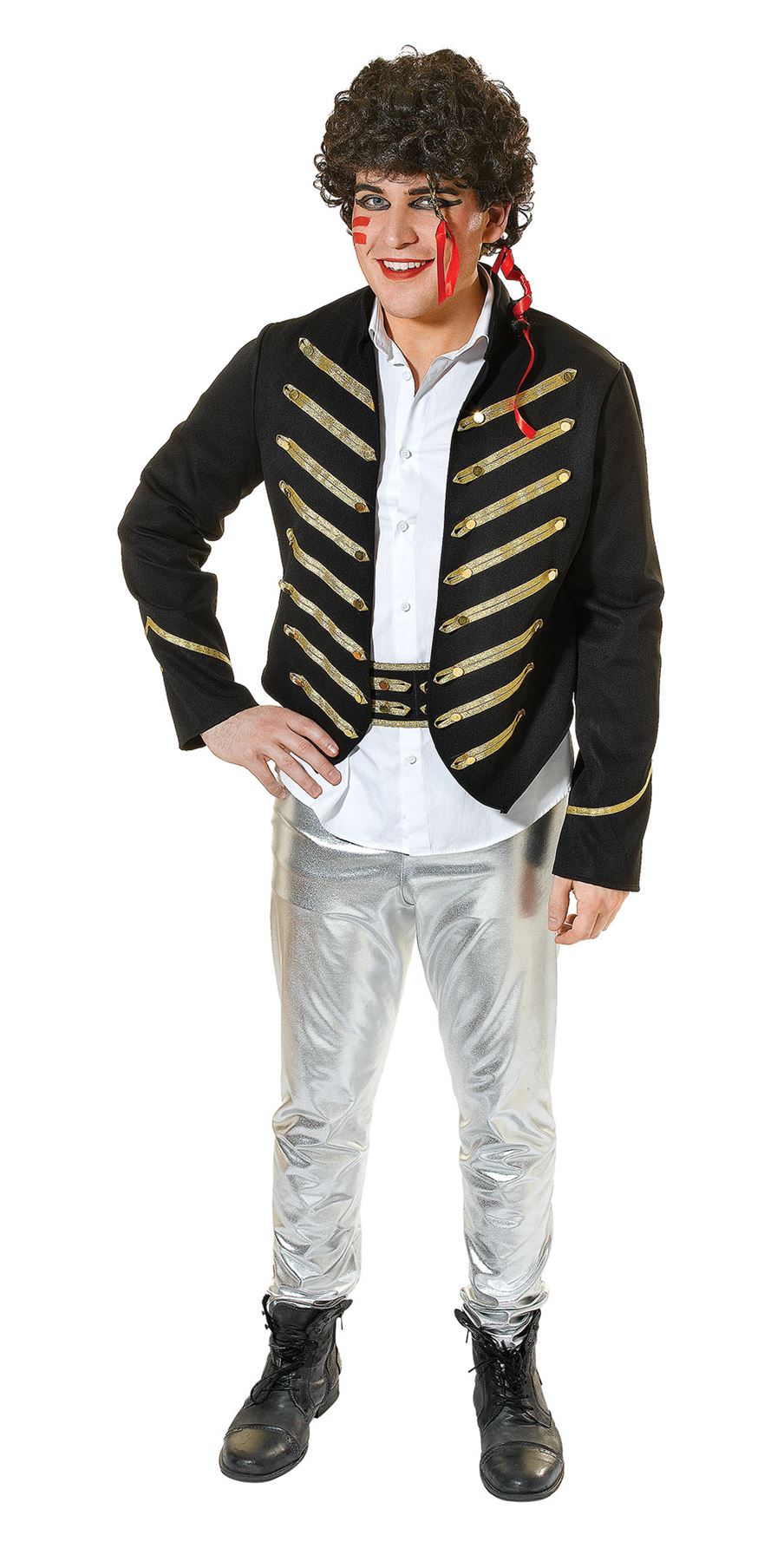 1980's Adam Ant Costume New Romantic Prince Charming Mens Fancy Dress