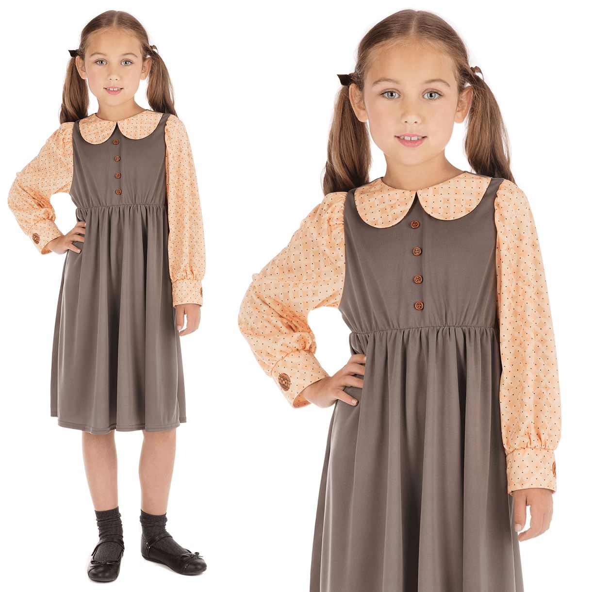 Poor Victorian Times Girls Costume Child Medium