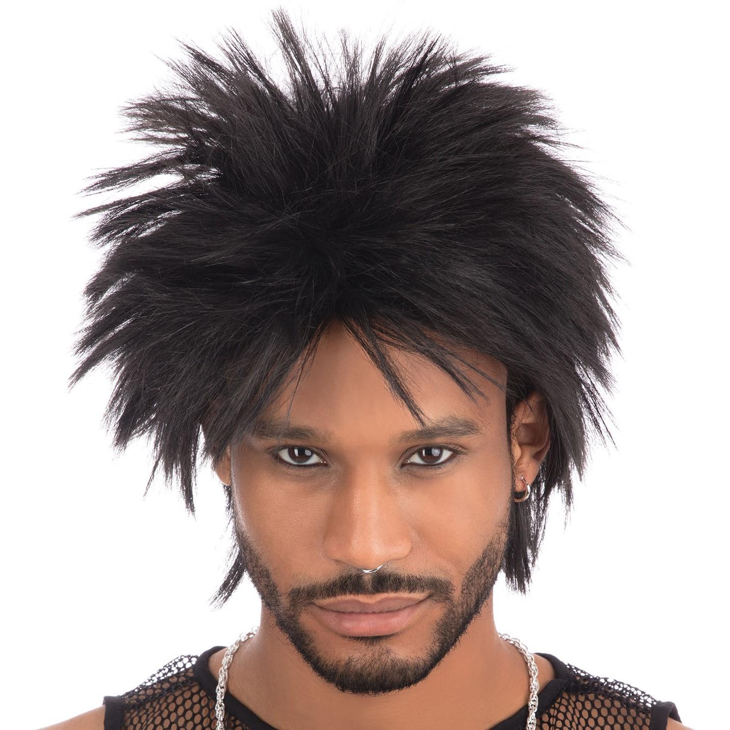 Mens Ladies 70s 80s 90s Glam Rock Punk Rocker Long Spiky Wavy