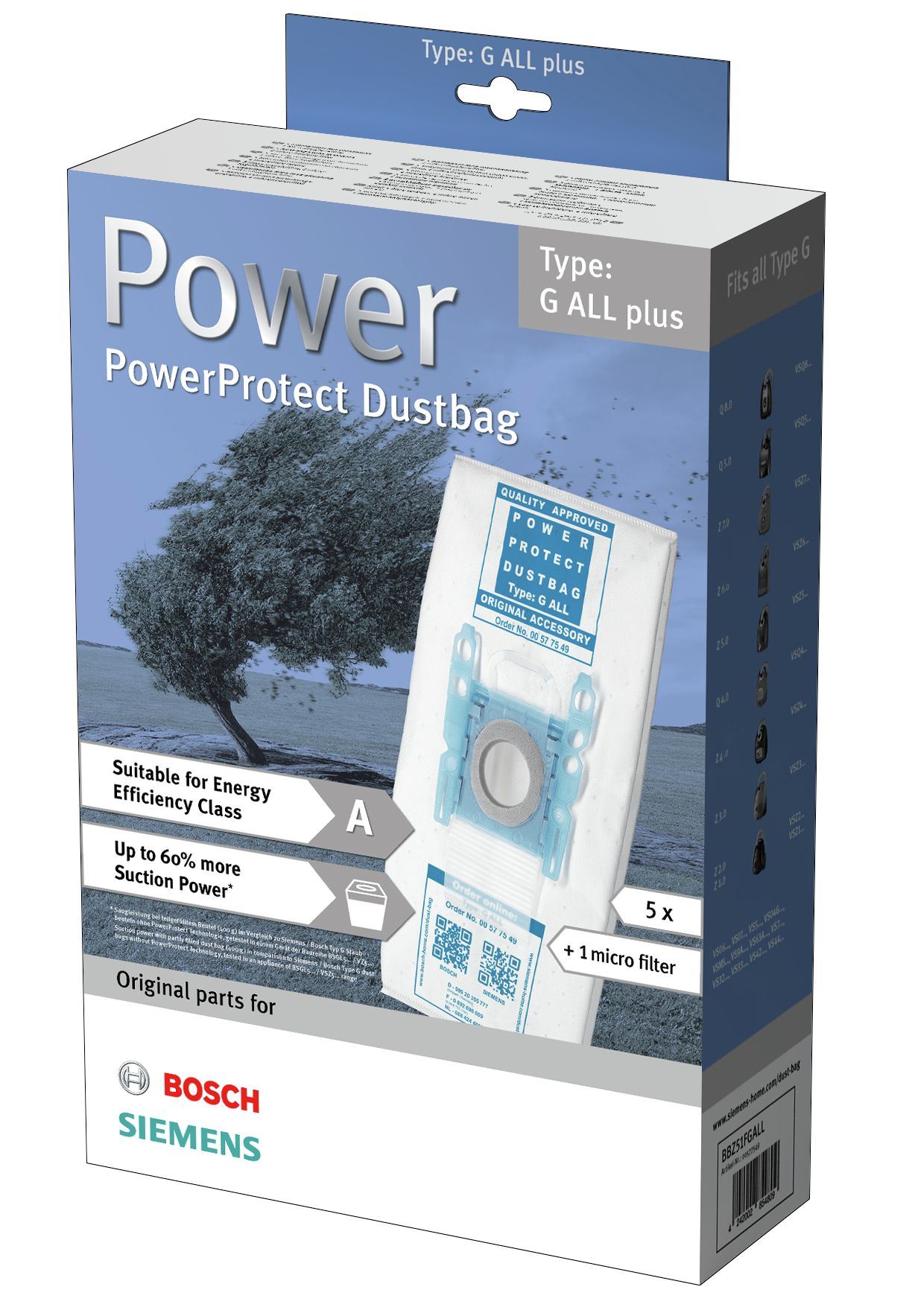 bsgl5126gb e bsgl5225gb 5 Aspirapolvere Hoover Sacchetti Per Bosch GL50 incl