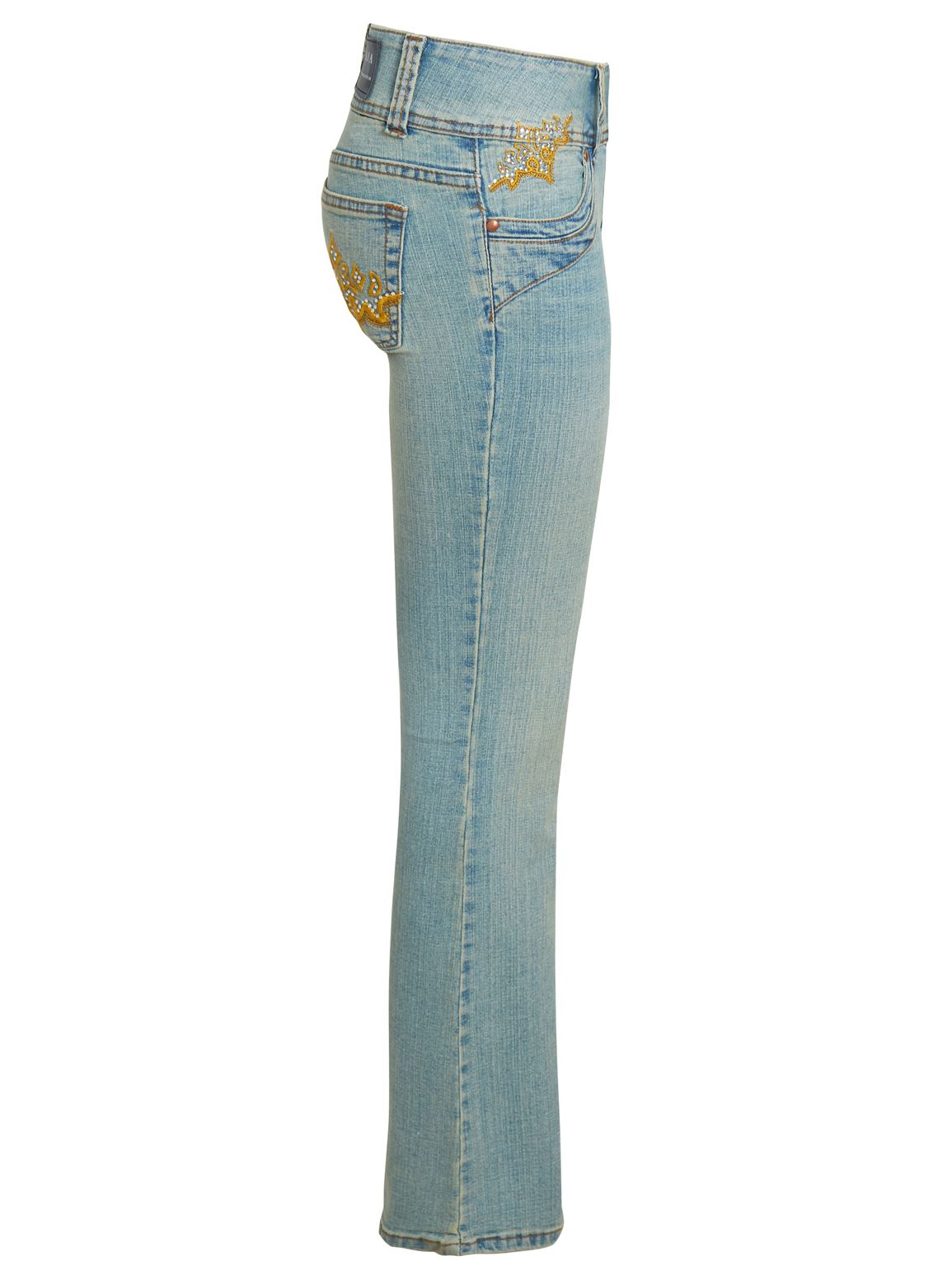 Womens Light Blue Green stretch Jean Denim Bootcut Jeans Size 8 10 12 14 New - Picture 4 of 6