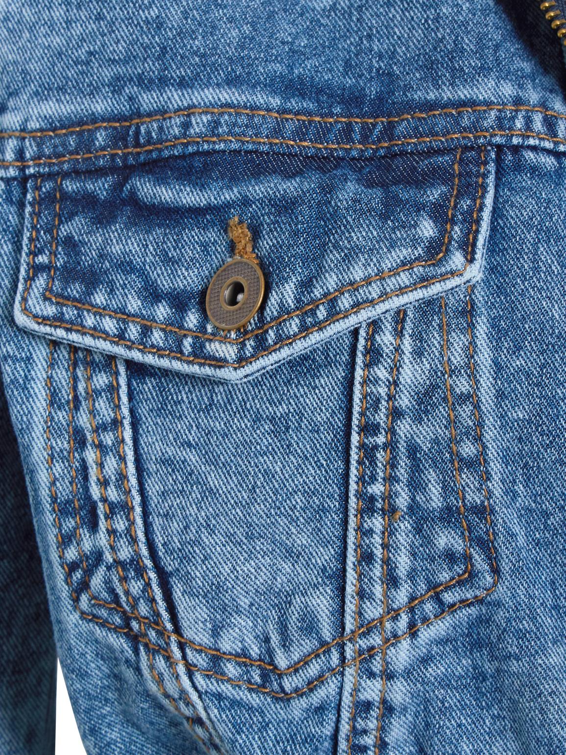 Womens Size 14 12 10 8 16 Puff Sleeve Denim Jacket Elastic Waist Jackets Blue - Picture 7 of 7